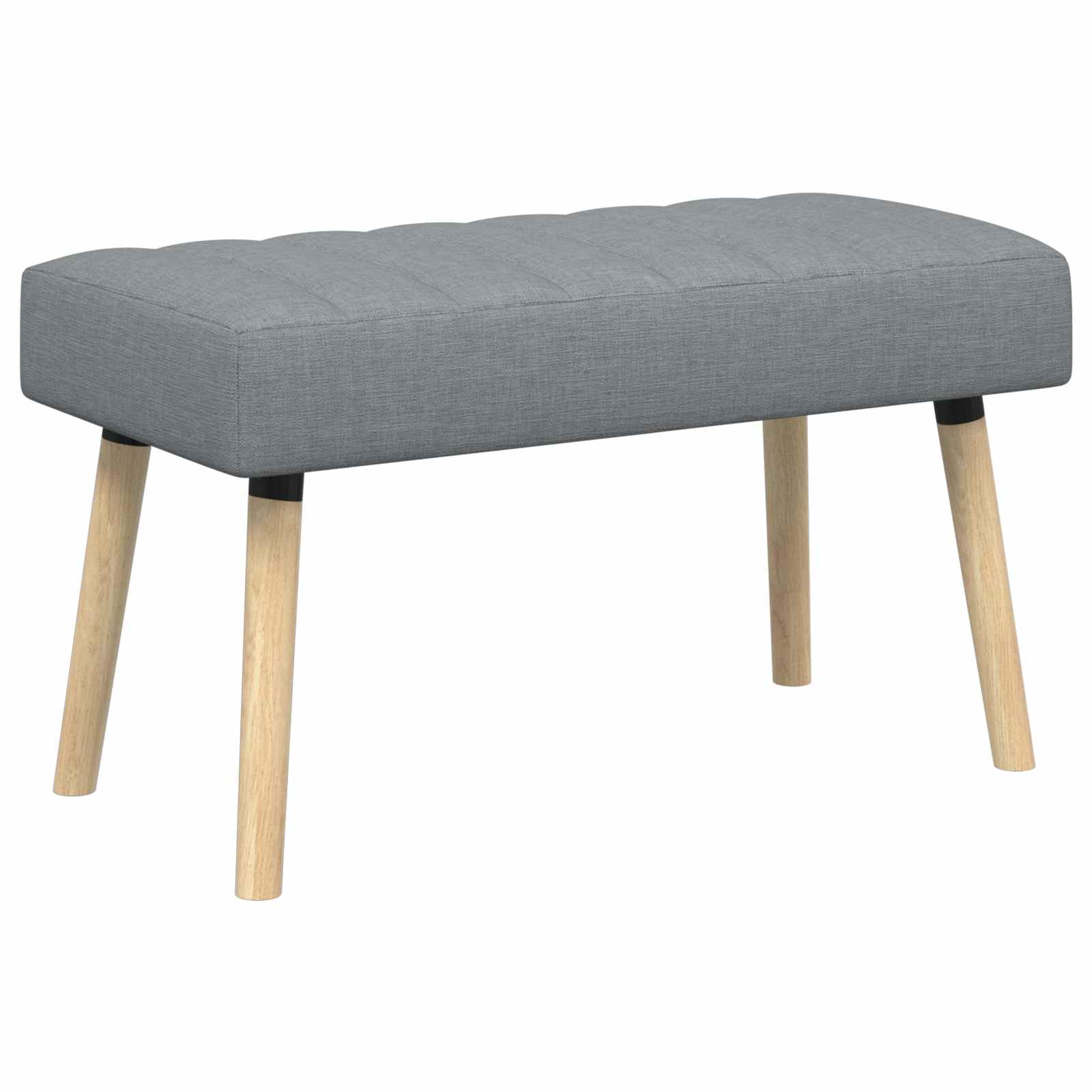 Klupa s utorima Svjetlosiva 80 x 40 x 46 cm Tkanina