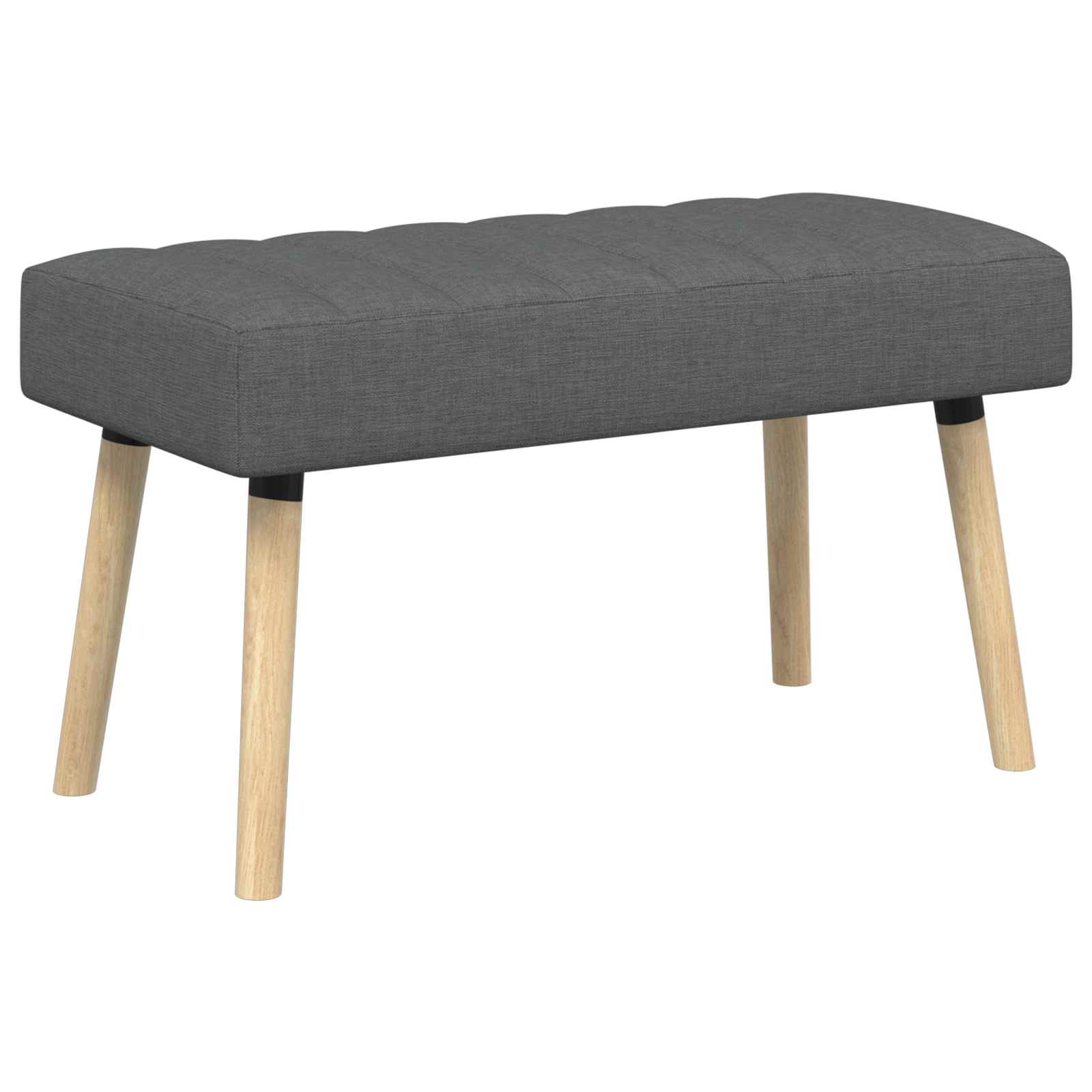 Klupa s utorima Tamnosiva 80 x 40 x 46 cm Tkanina