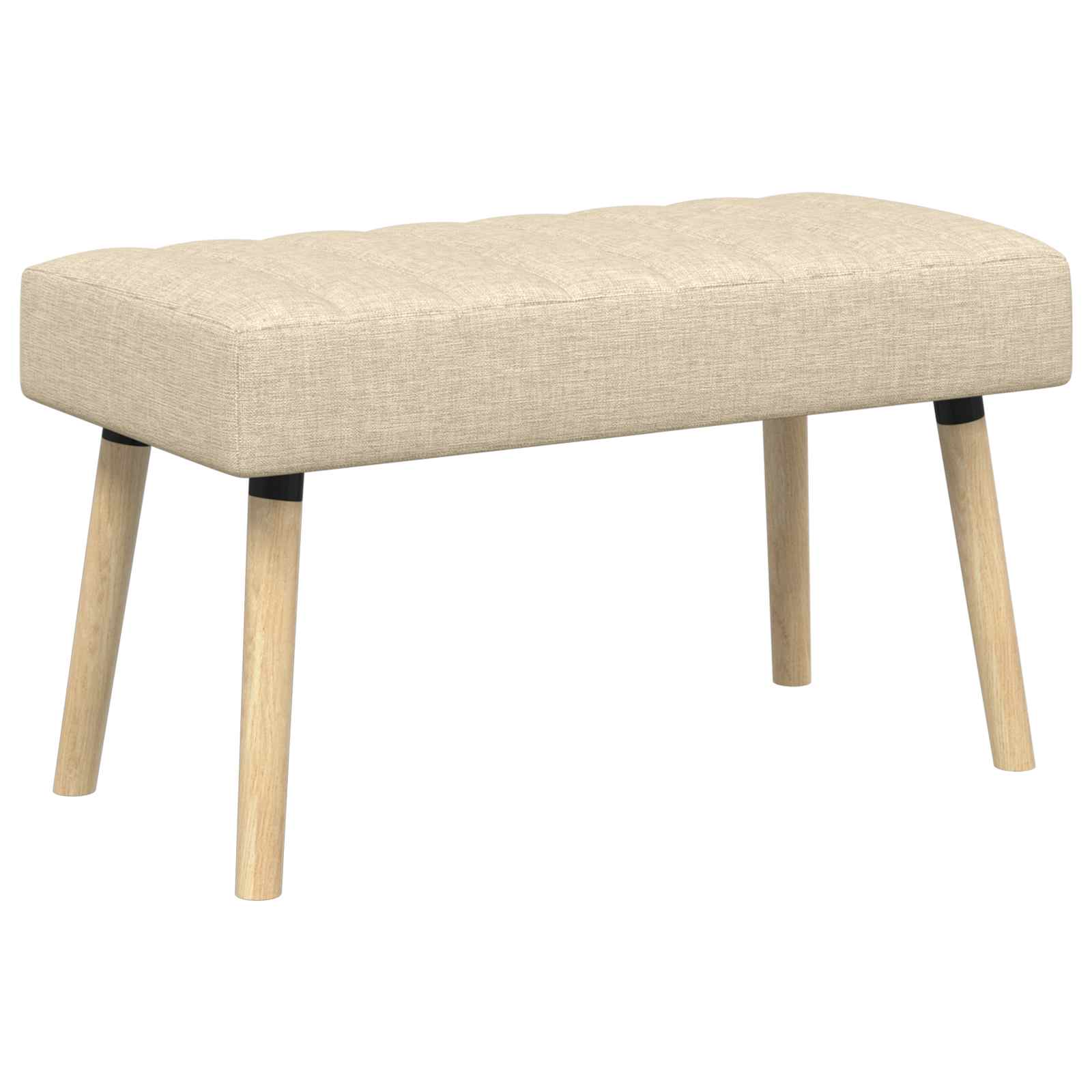 Klupa s utorima Krem 80 x 40 x 46 cm Tkanina