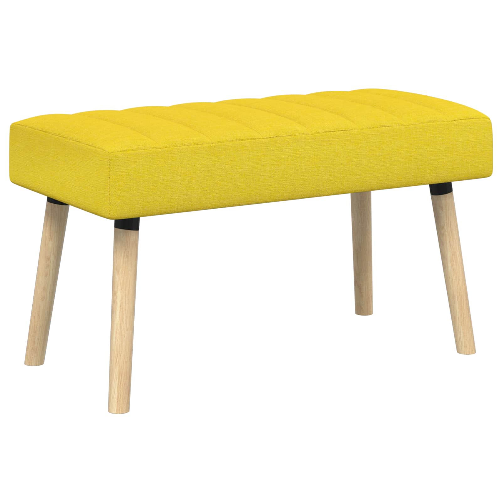 Klupa s utorima Svijetlo žuta 80 x 40 x 46 cm Tkanina