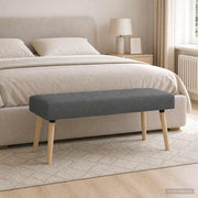 Klupa s utorima Tamnosiva 110 x 40 x 46 cm Tkanina