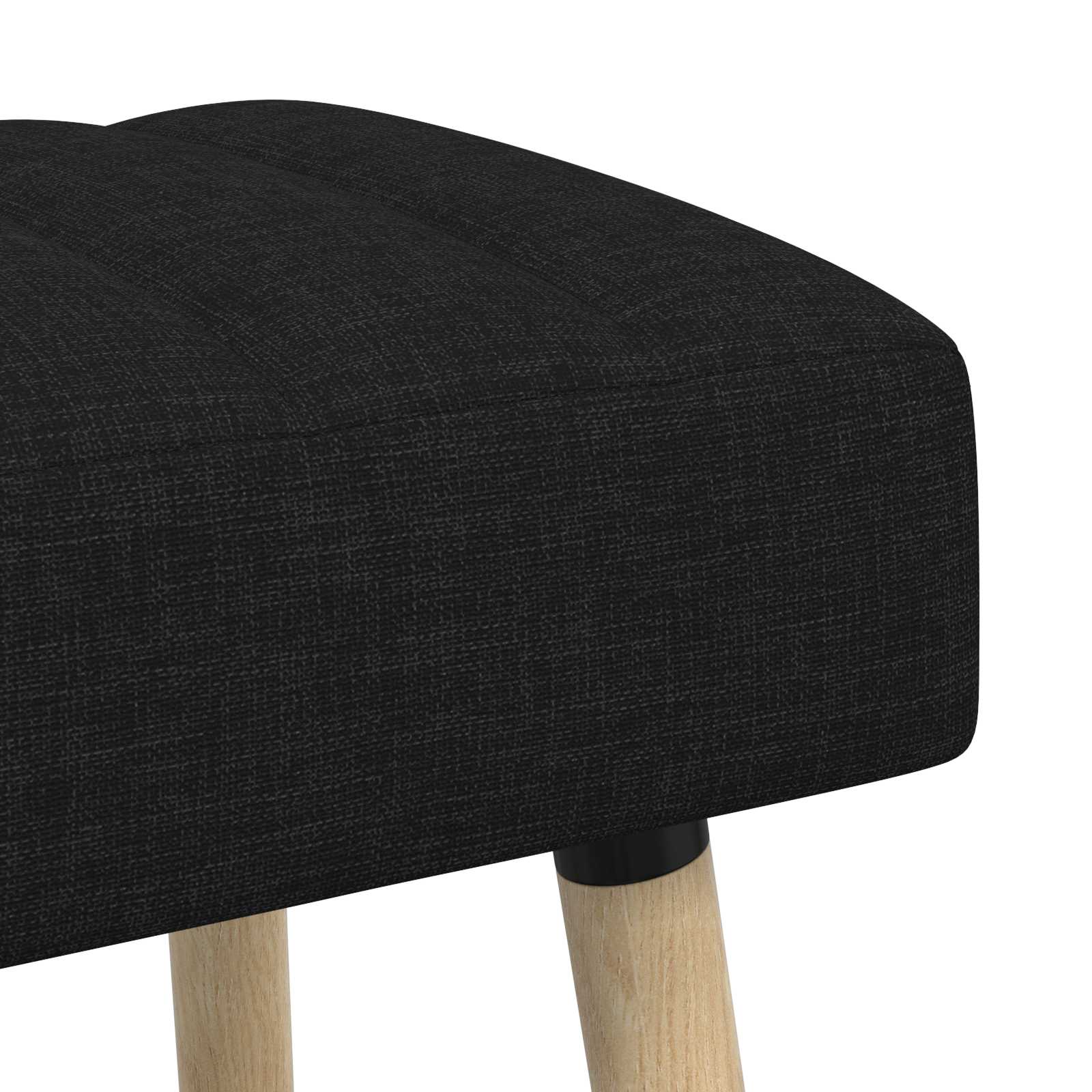 Klupa s utorima Crna 110 x 40 x 46 cm Tkanina