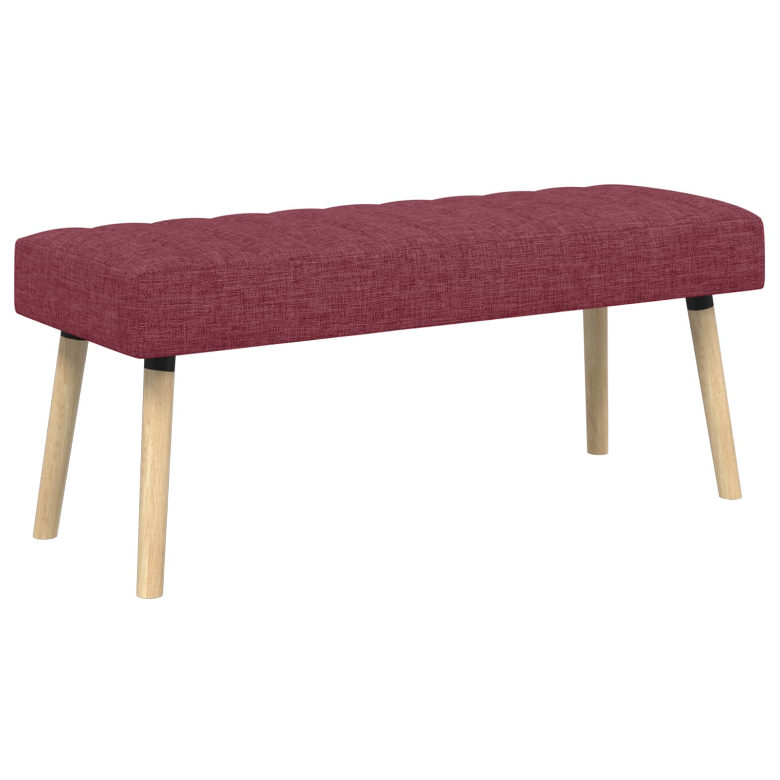 Klupa s utorima Vinska crvena 110 x 40 x 46 cm Tkanina