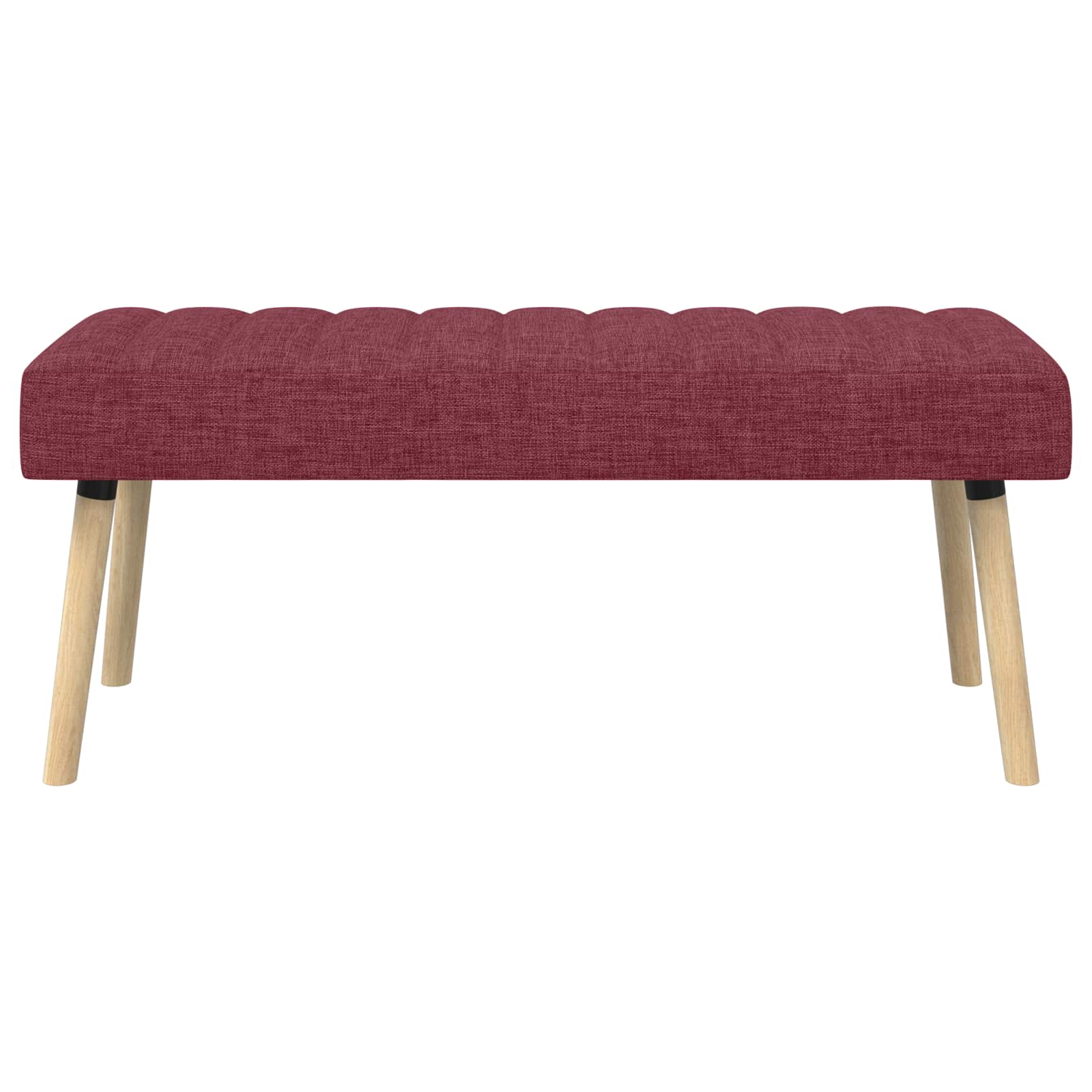 Klupa s utorima Vinska crvena 110 x 40 x 46 cm Tkanina