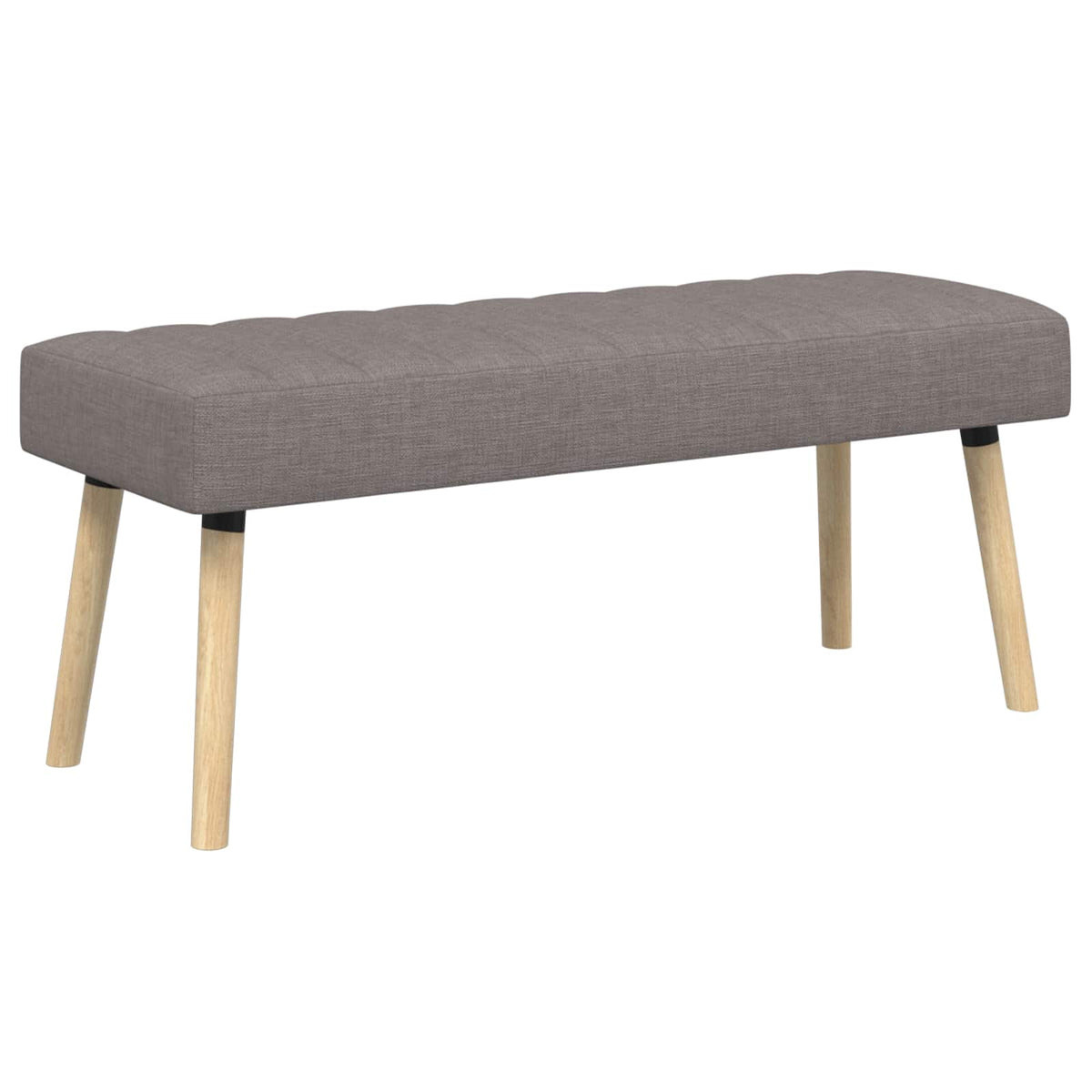 Klupa s utorima Sivosmeđa Tkanina 110 x 40 x 46 cm