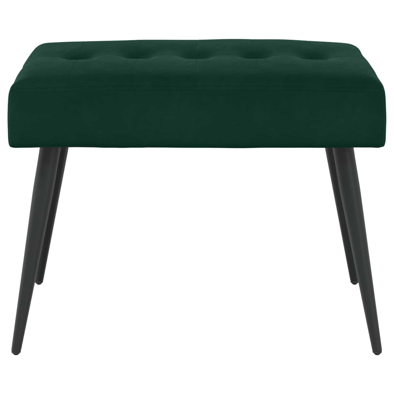 Klupa s gumbastim tkanjem Tamnozelena 60 x 40 x 45 cm Baršun