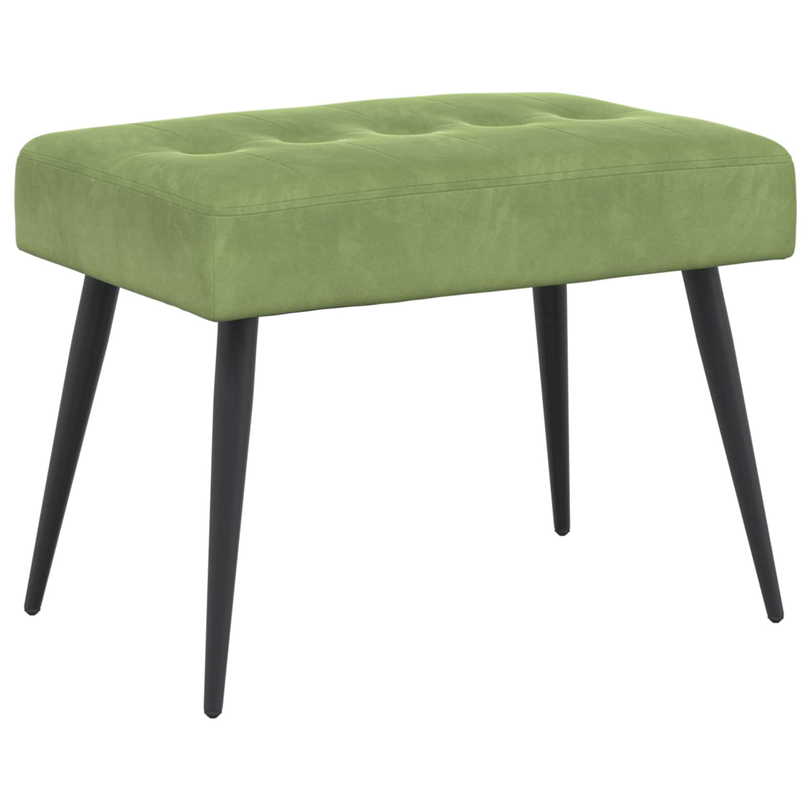 Klupa s gumbastim tkanjem Svijetlo zelena 60 x 40 x 45 cm