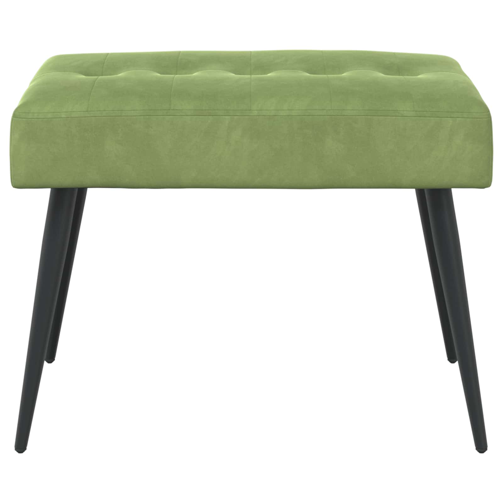 Klupa s gumbastim tkanjem Svijetlo zelena 60 x 40 x 45 cm