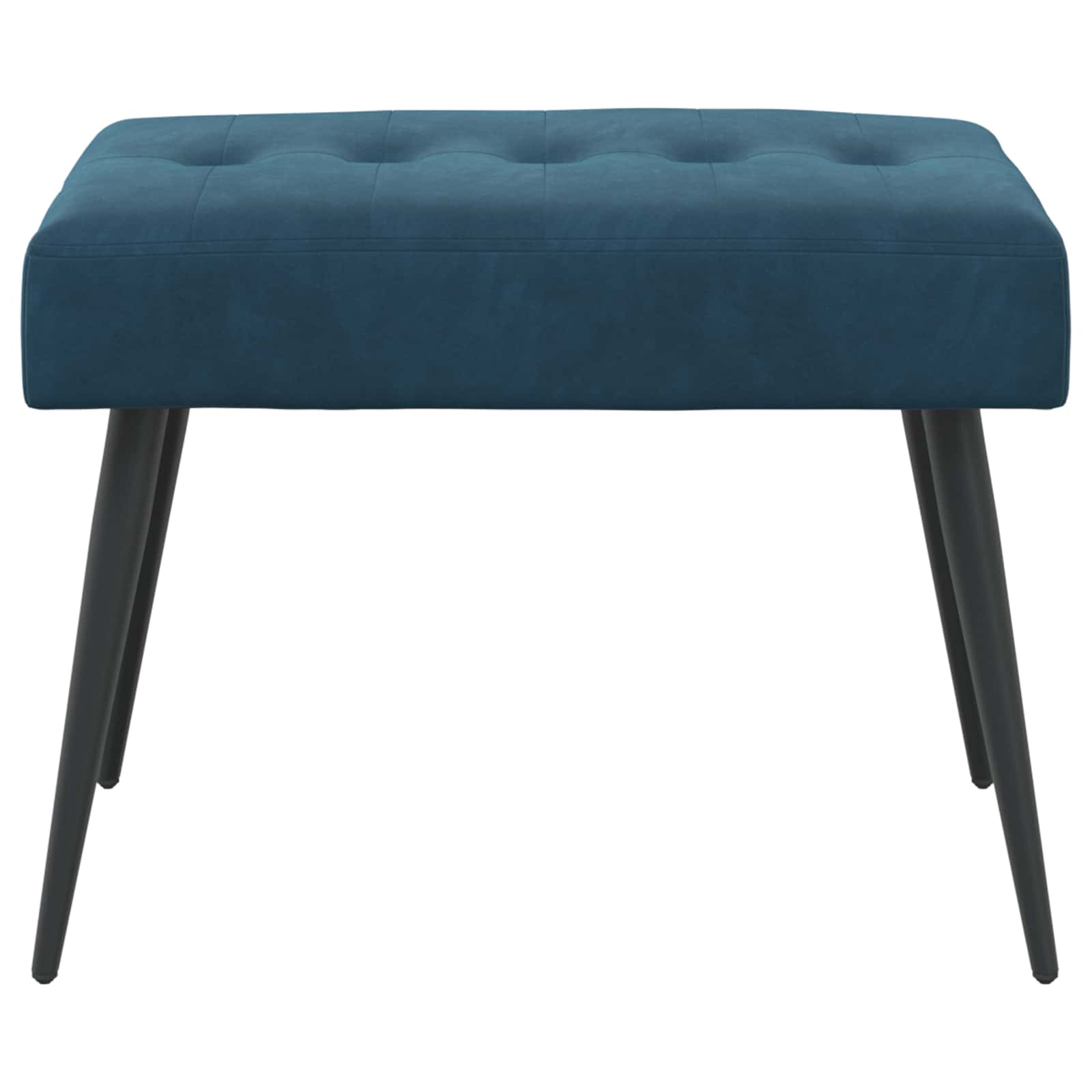 Klupa s gumbastim tkanjem Plava 60 x 40 x 45 cm Baršun