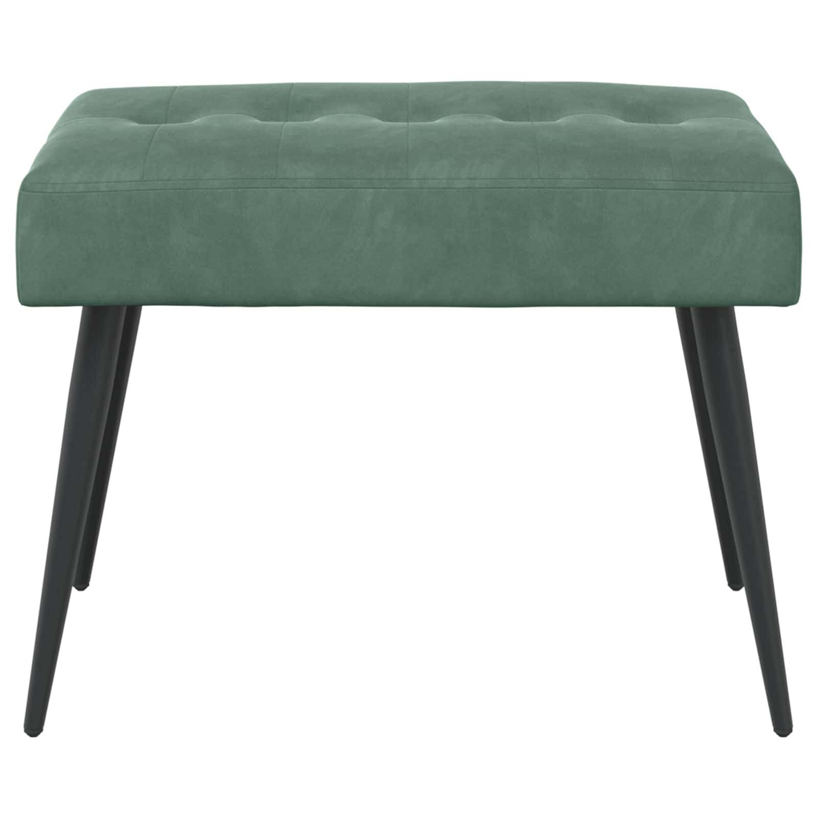 Klupa s gumbastim tkanjem Morska zelena 60 x 40 x 45 cm Baršun
