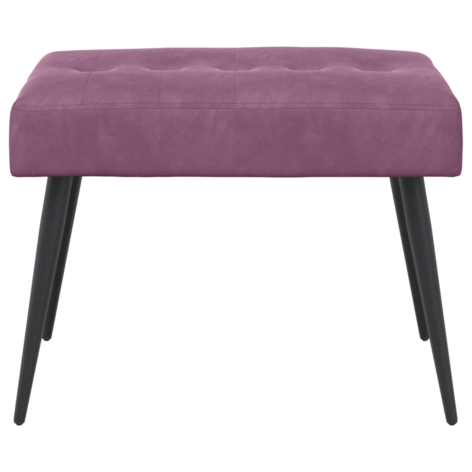 Klupa s gumbastim tkanjem Ljubičasta 60 x 40 x 45 cm Baršun
