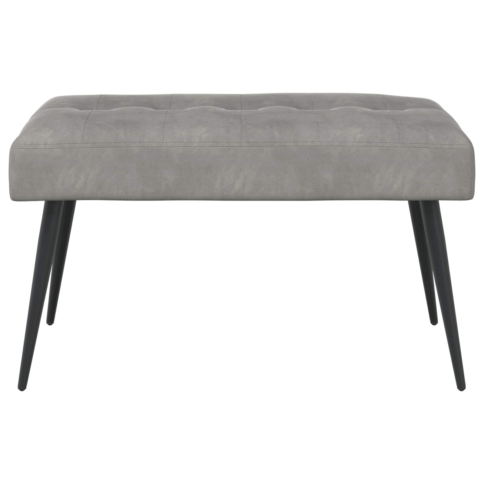 Klupa s gumbastim tkanjem Svjetlosiva 80 x 40 x 46 cm Baršun