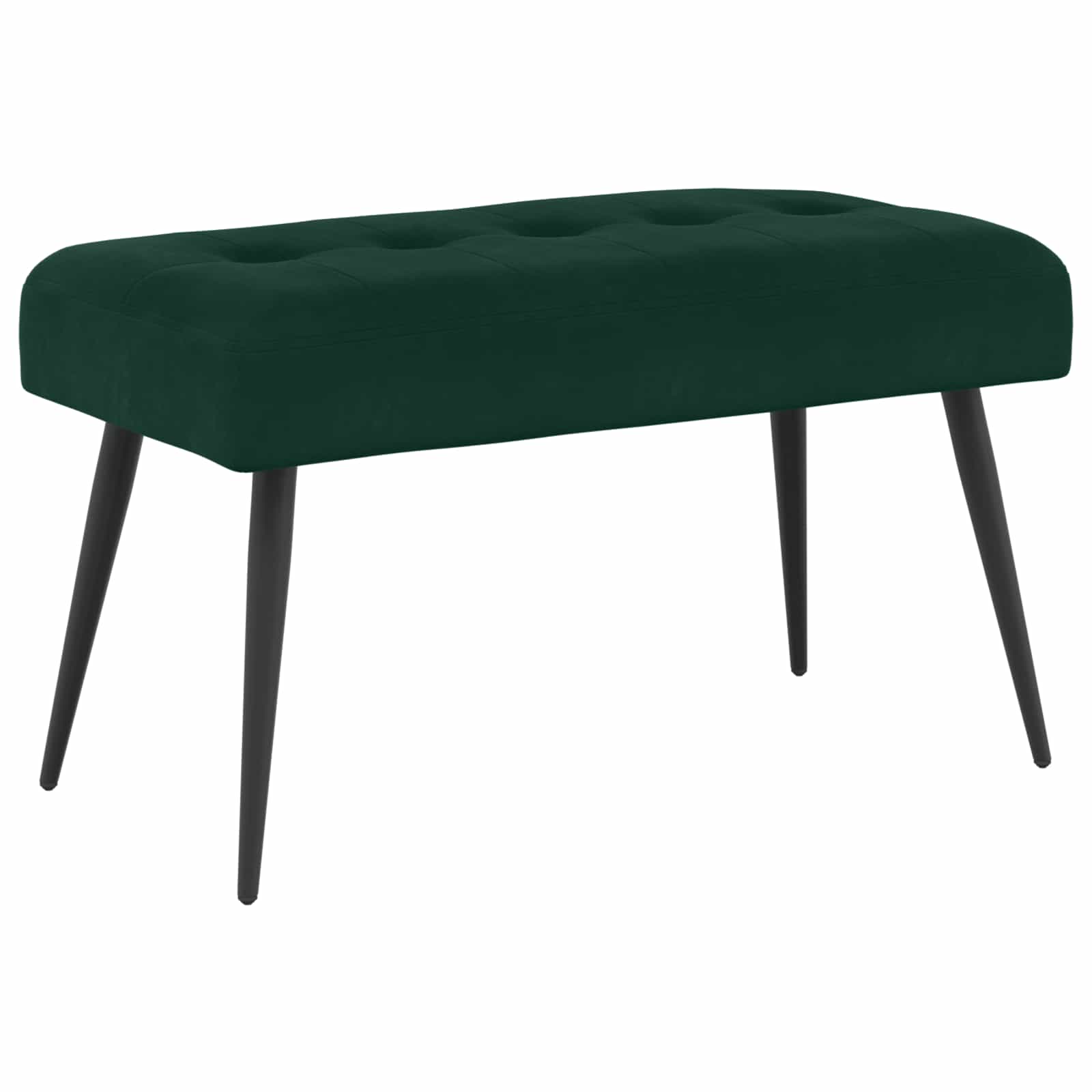 Klupa s gumbastim tkanjem Tamnozelena 80 x 40 x 46 cm Baršun
