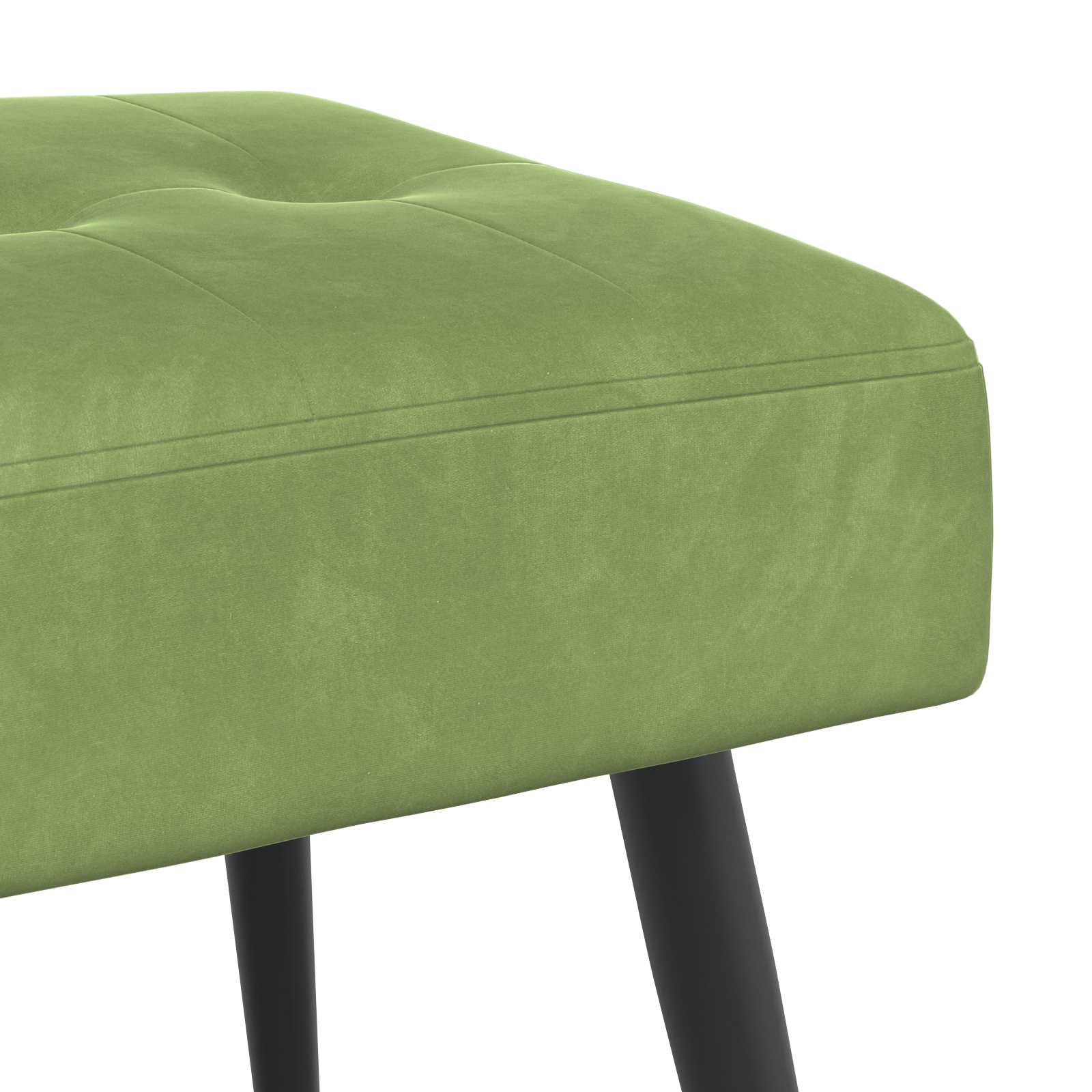 Klupa s gumbastim tkanjem Svijetlo zelena 80 x 40 x 46 cm