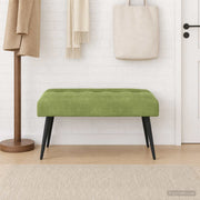 Klupa s gumbastim tkanjem Svijetlo zelena 80 x 40 x 46 cm