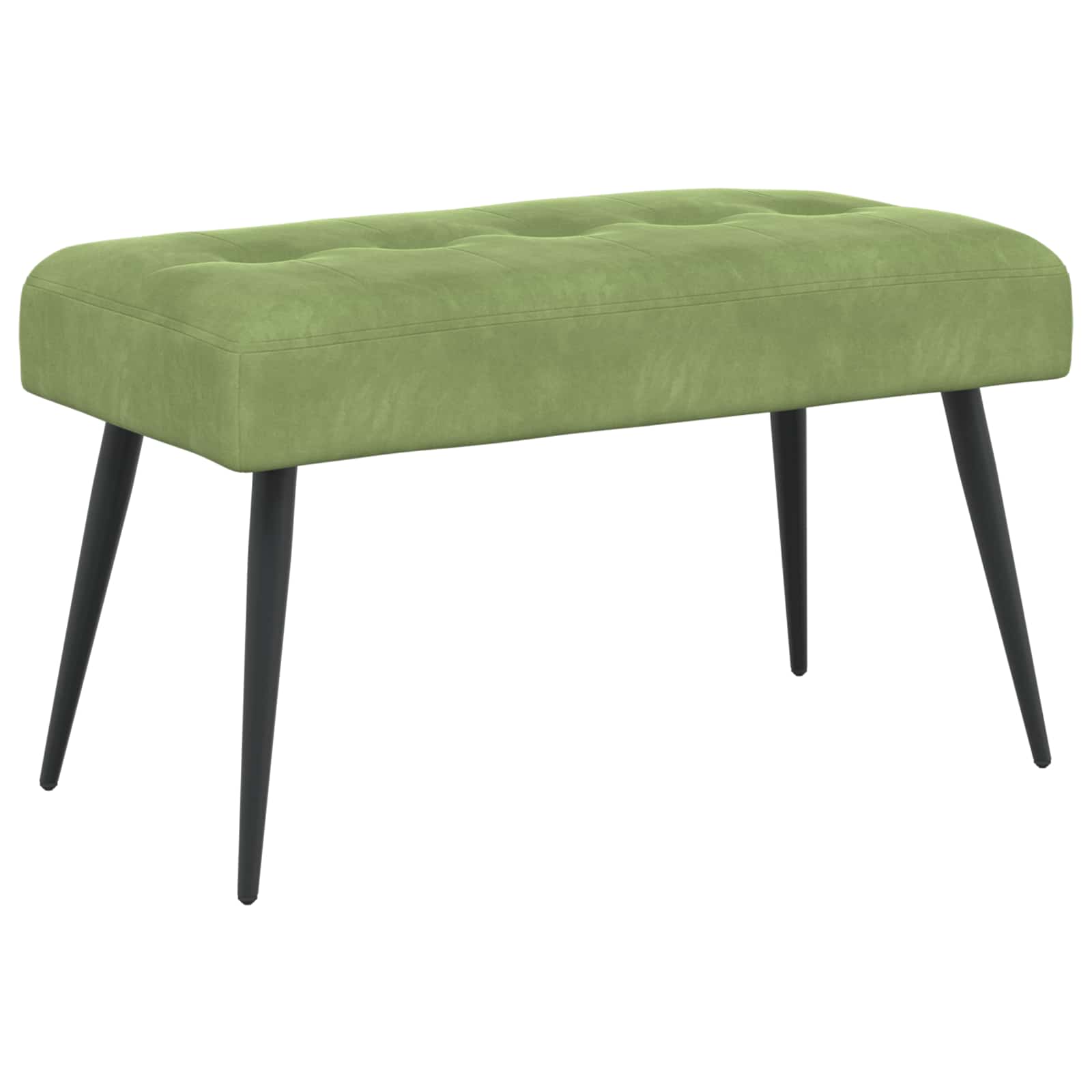 Klupa s gumbastim tkanjem Svijetlo zelena 80 x 40 x 46 cm