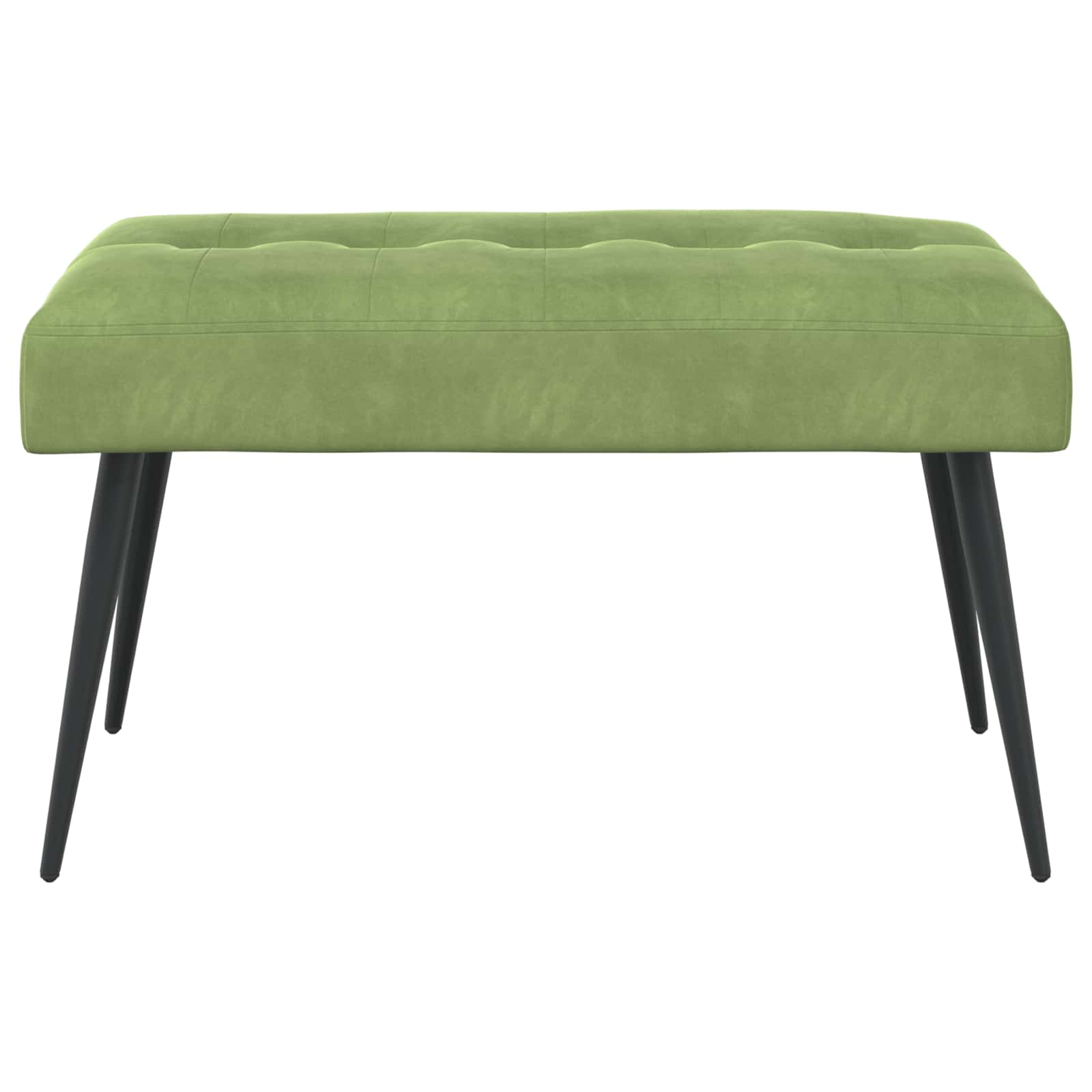 Klupa s gumbastim tkanjem Svijetlo zelena 80 x 40 x 46 cm