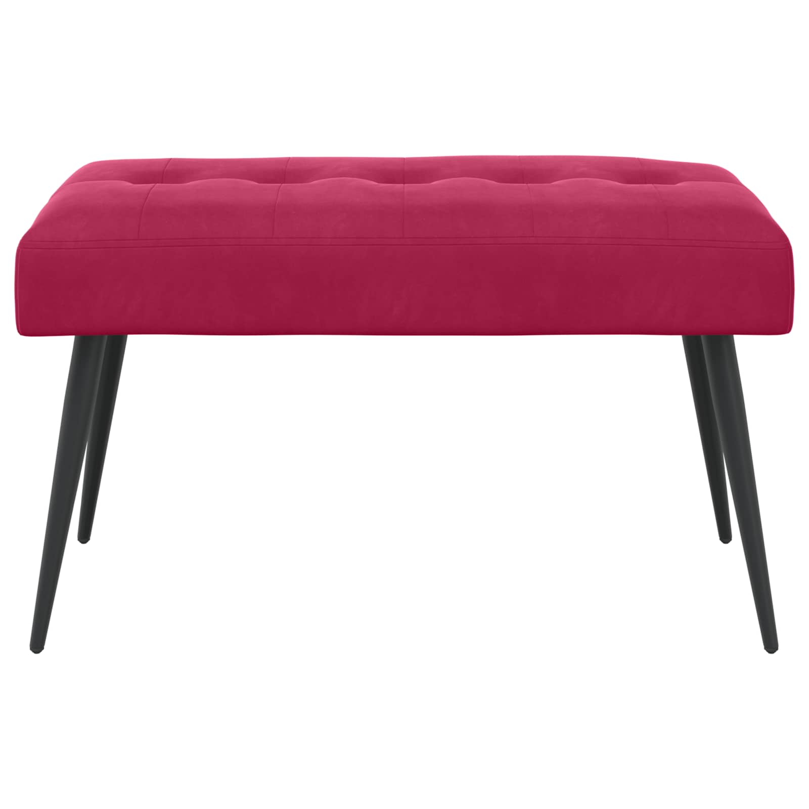 Klupa s gumbastim tkanjem Vinska crvena 80 x 40 x 46 cm Baršun