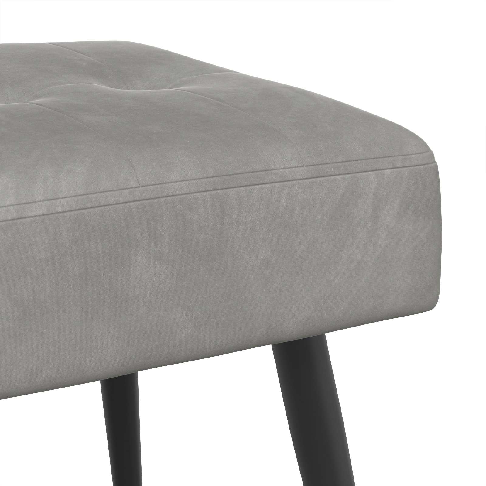 Klupa s gumbastim tkanjem Svjetlosiva 110 x 40 x 46 cm Baršun