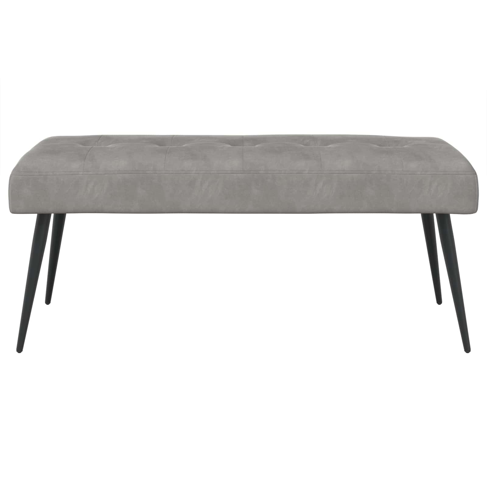 Klupa s gumbastim tkanjem Svjetlosiva 110 x 40 x 46 cm Baršun