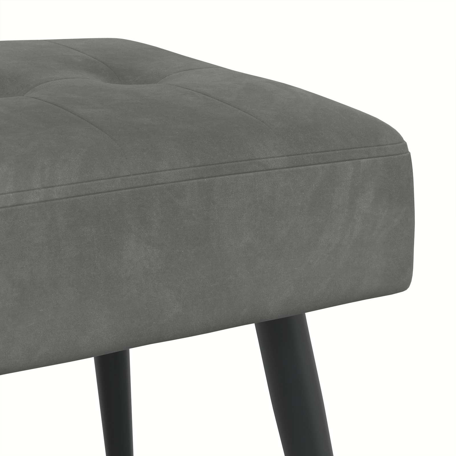 Klupa s gumbastim tkanjem Tamnosiva 110 x 40 x 46 cm Baršun
