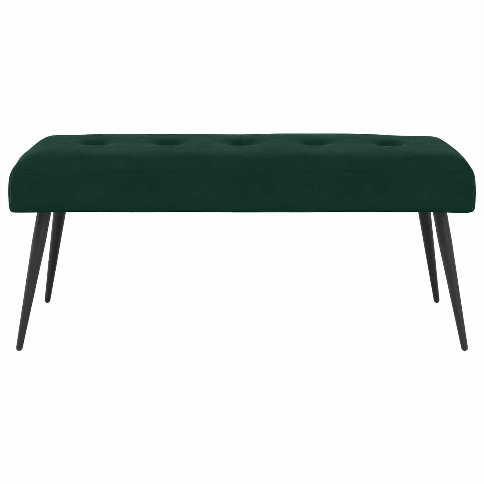 Klupa s gumbastim tkanjem Tamnozelena 110 x 40 x 46 cm Baršun