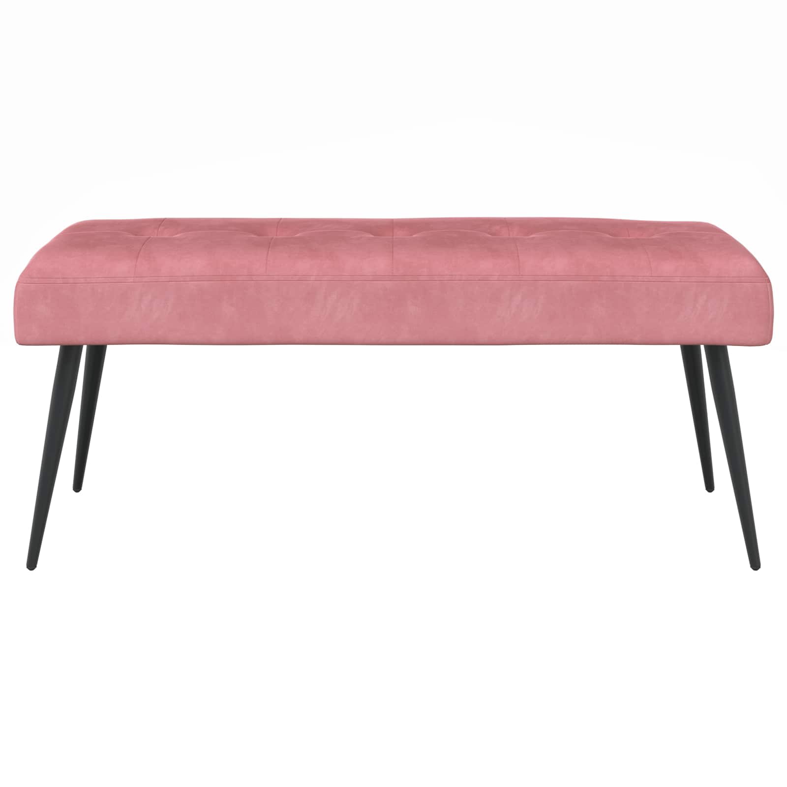 Klupa s gumbastim tkanjem Ružičasta 110 x 40 x 46 cm Baršun