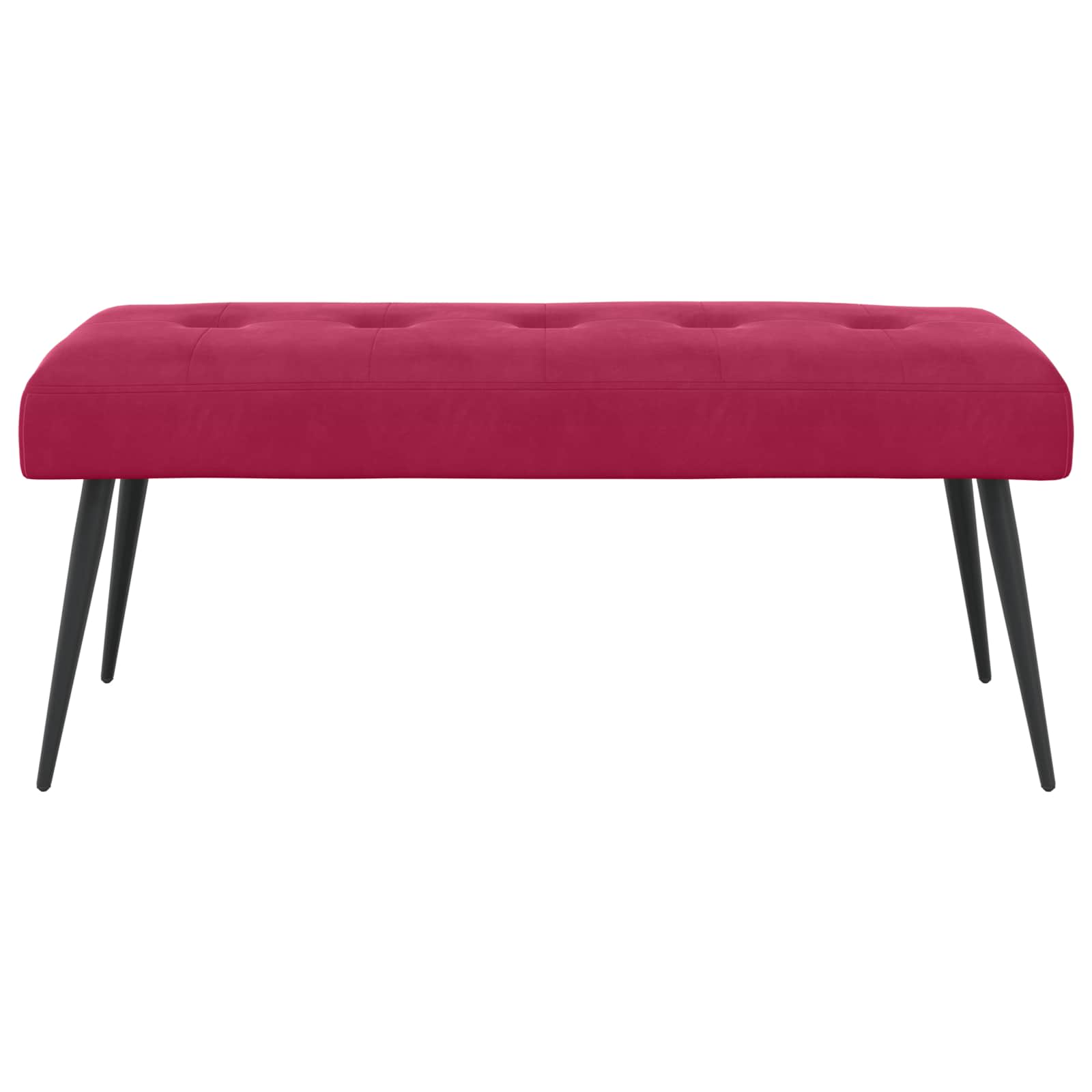 Klupa s gumbastim tkanjem Vinska crvena 110 x 40 x 46 cm Baršun
