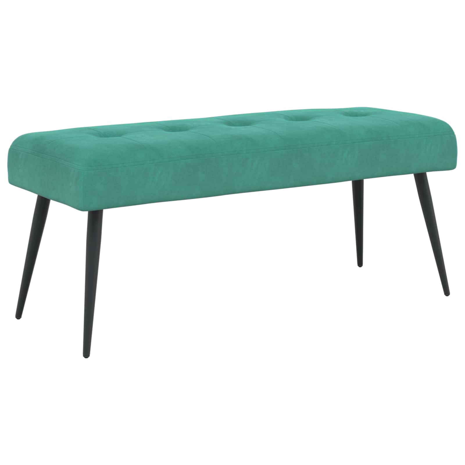 Klupa s gumbastim tkanjem Tirkizna 110 x 40 x 46 cm Baršun