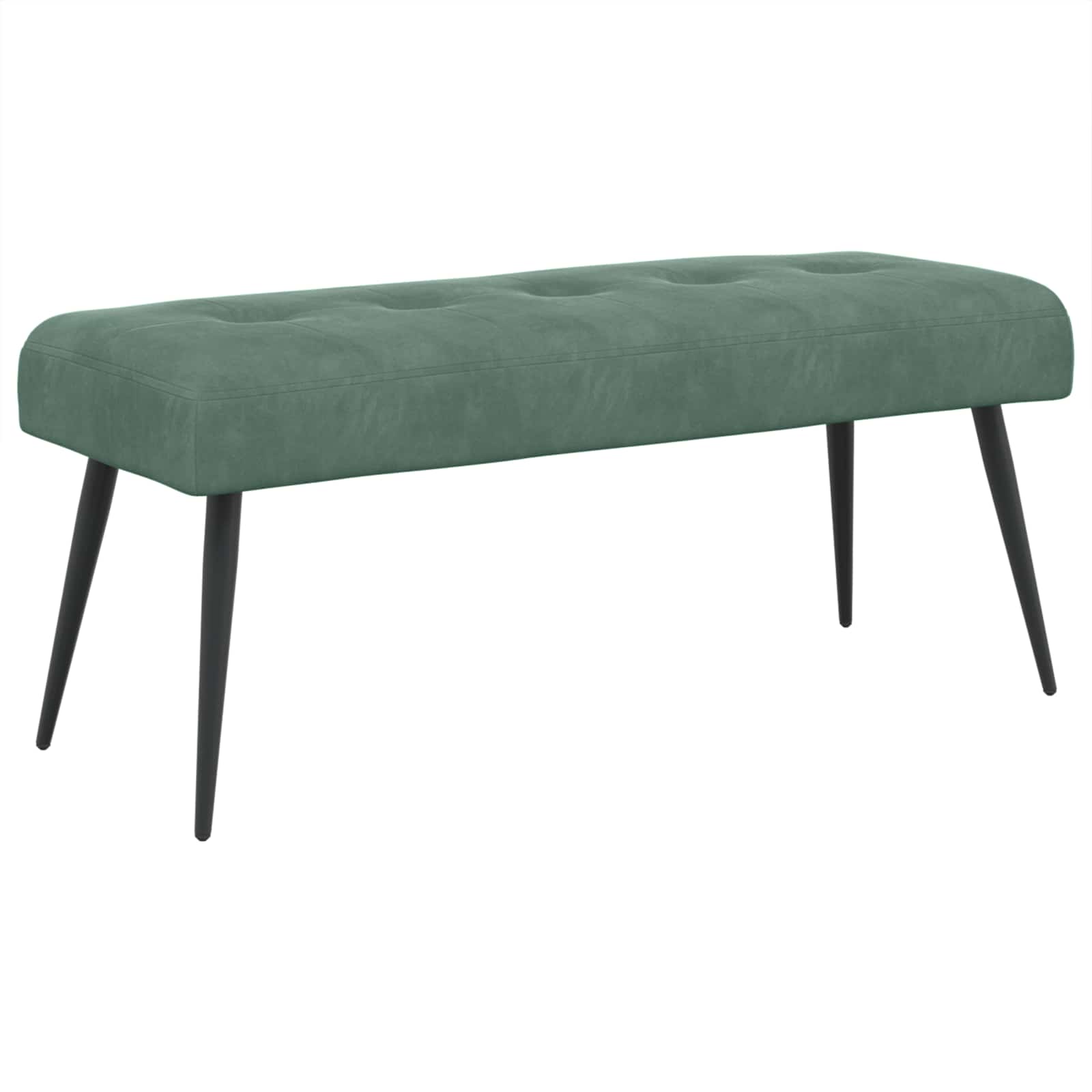 Klupa s gumbastim tkanjem Morska zelena 110 x 40 x 46 cm Baršun