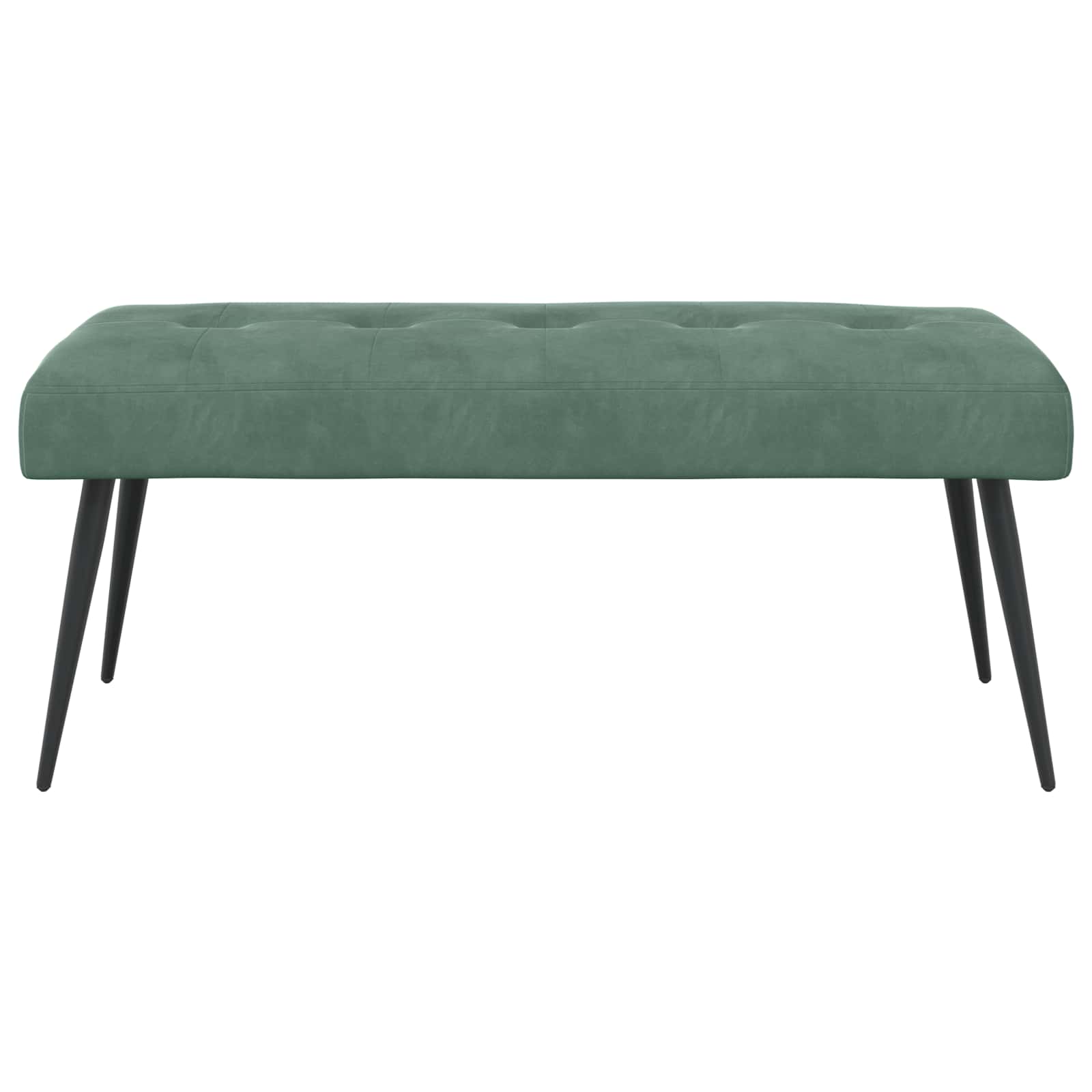 Klupa s gumbastim tkanjem Morska zelena 110 x 40 x 46 cm Baršun