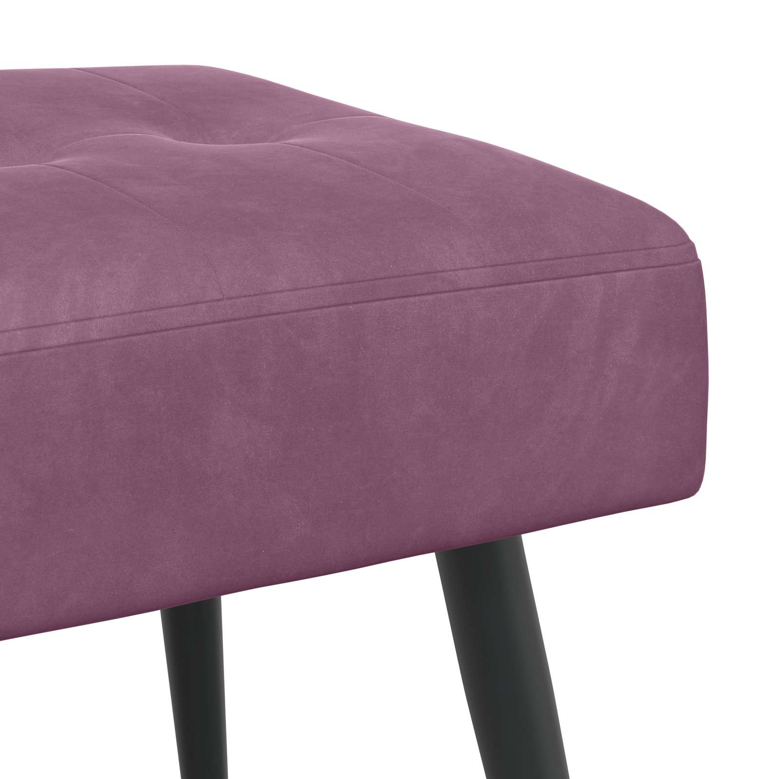 Klupa s gumbastim tkanjem Ljubičasta 110 x 40 x 46 cm Baršun