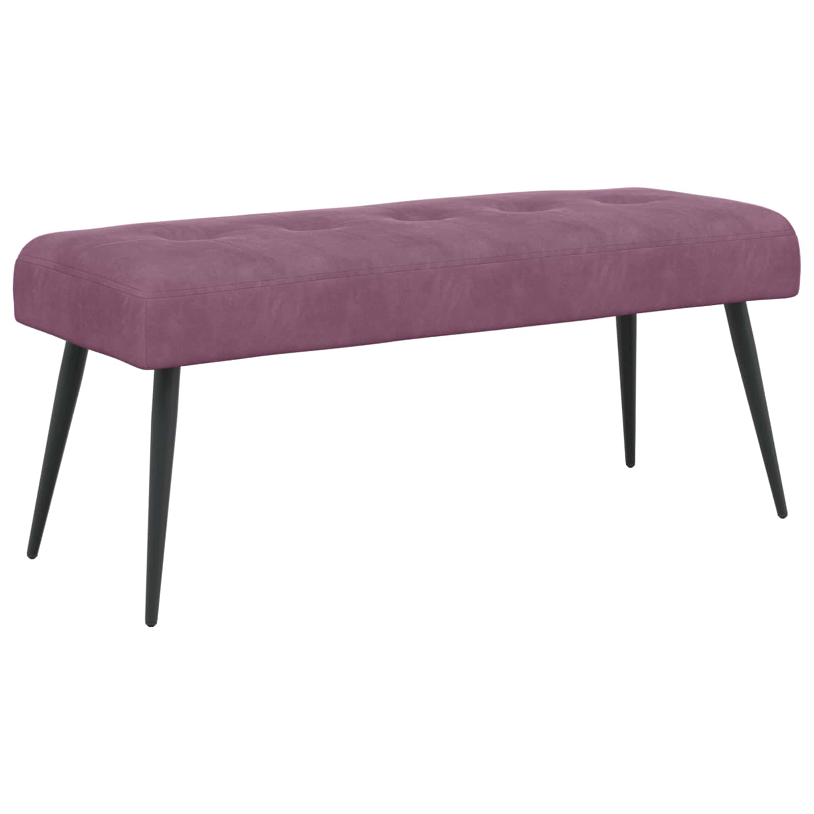 Klupa s gumbastim tkanjem Ljubičasta 110 x 40 x 46 cm Baršun