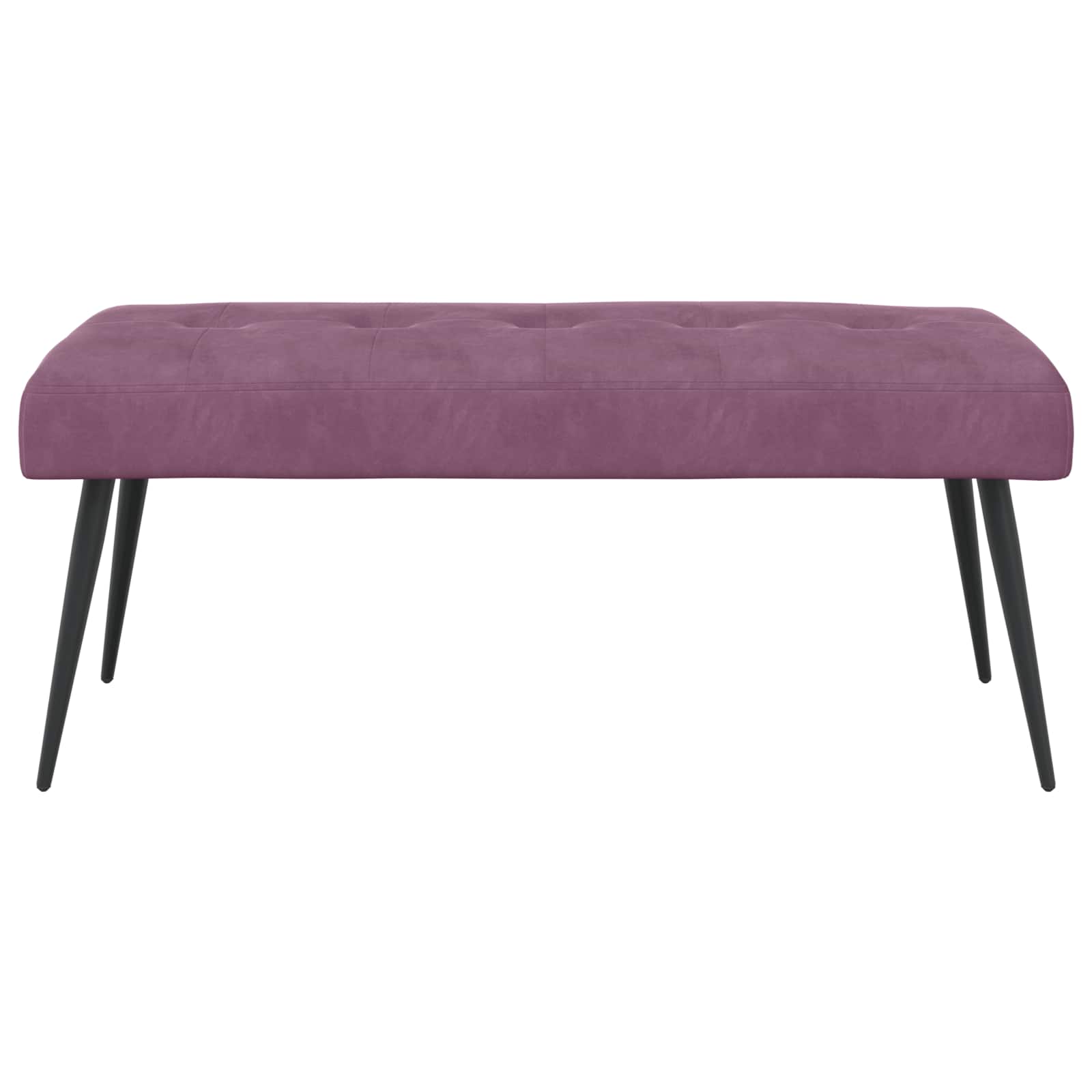 Klupa s gumbastim tkanjem Ljubičasta 110 x 40 x 46 cm Baršun
