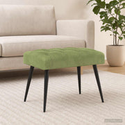 Klupa s gumbastim tkanjem Svijetlo zelena 60 x 40 x 45 cm