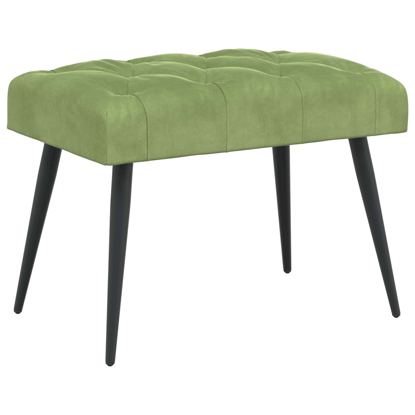 Klupa s gumbastim tkanjem Svijetlo zelena 60 x 40 x 45 cm