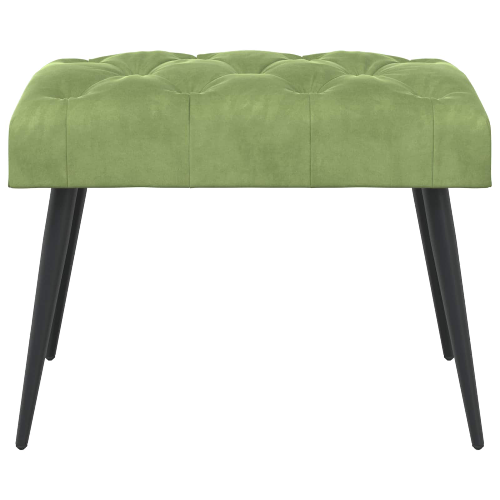 Klupa s gumbastim tkanjem Svijetlo zelena 60 x 40 x 45 cm