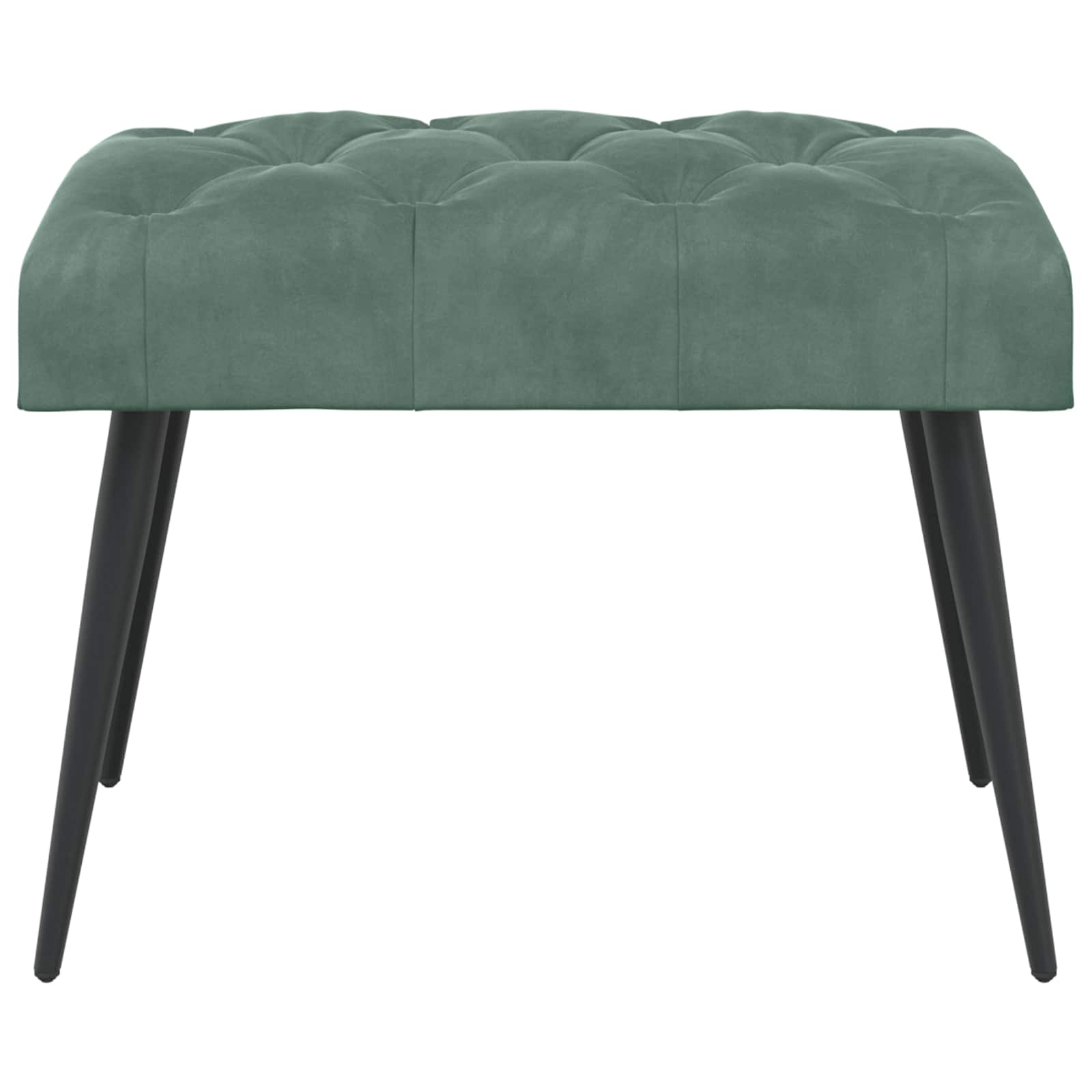 Klupa s gumbastim tkanjem Morska zelena 60 x 40 x 45 cm Baršun