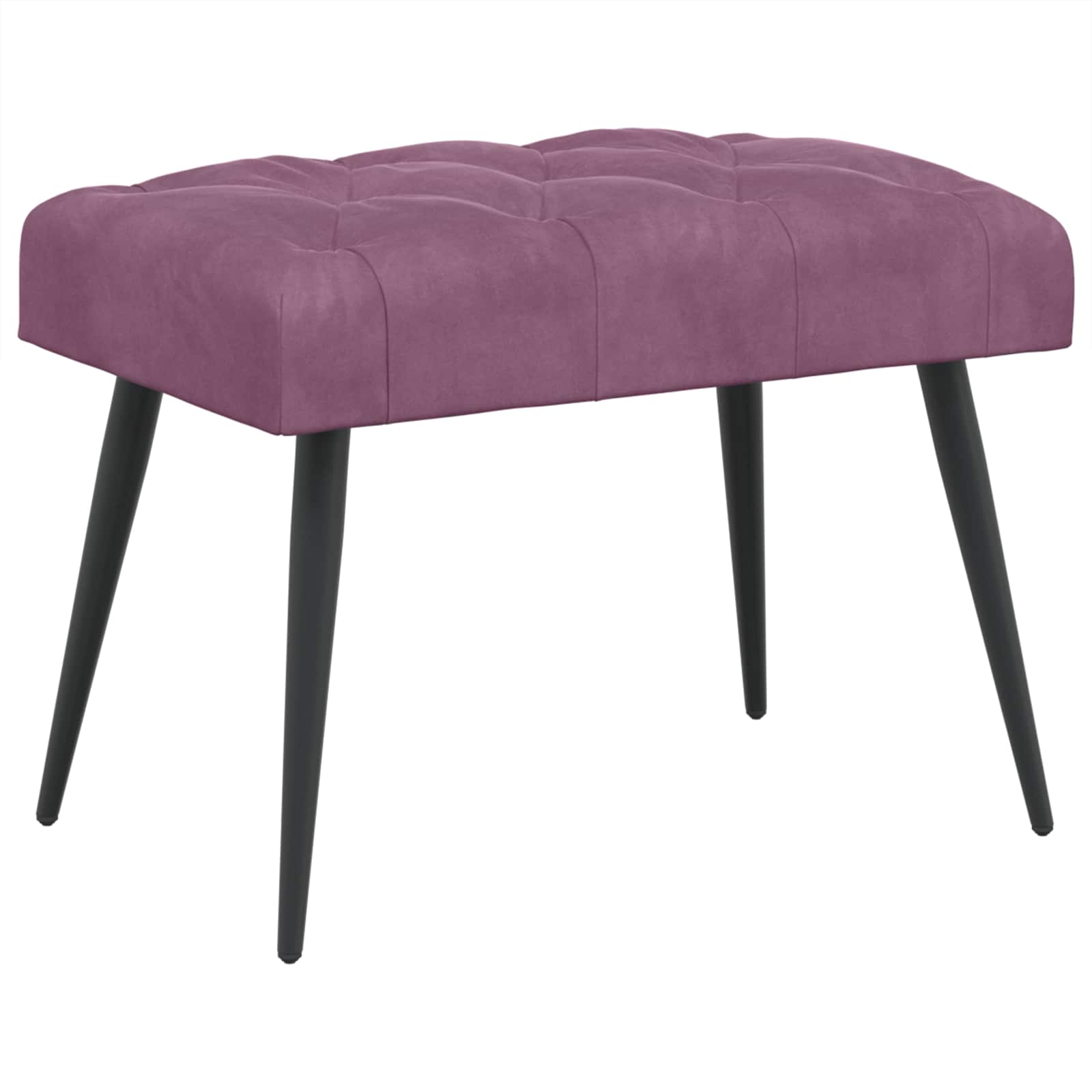 Klupa s gumbastim tkanjem Ljubičasta 60 x 40 x 45 cm Baršun