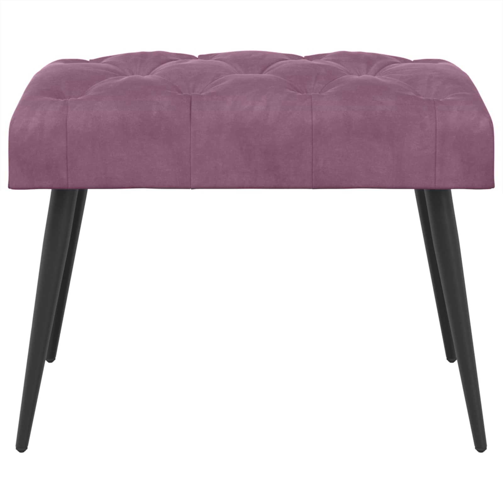 Klupa s gumbastim tkanjem Ljubičasta 60 x 40 x 45 cm Baršun