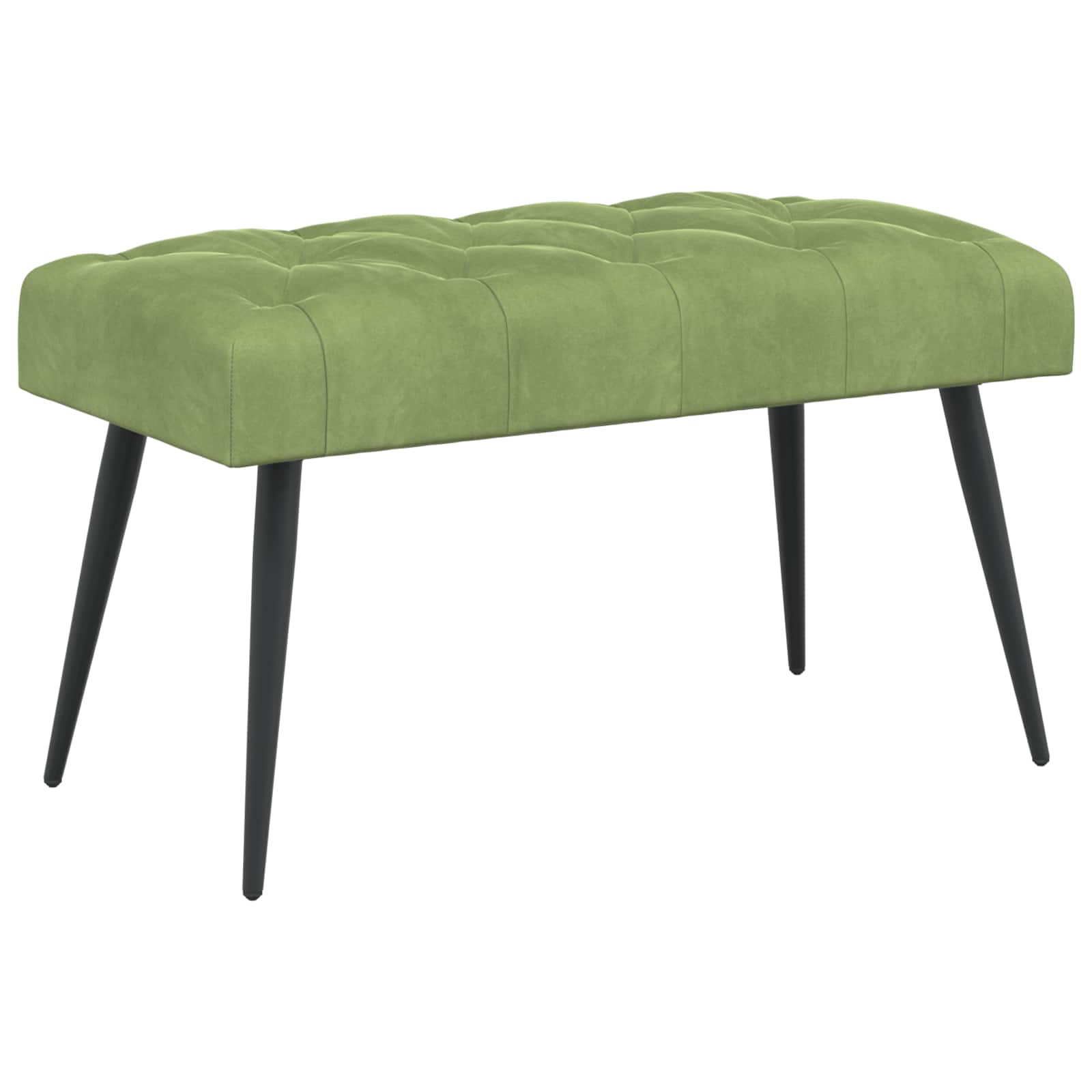 Klupa s gumbastim tkanjem Svijetlo zelena 80 x 40 x 46 cm