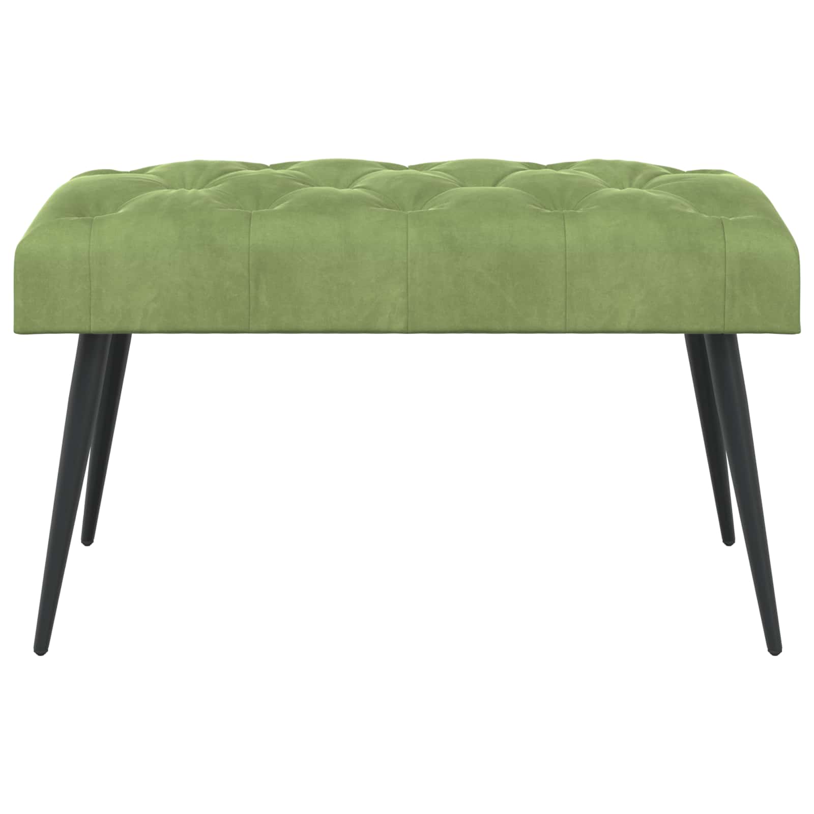 Klupa s gumbastim tkanjem Svijetlo zelena 80 x 40 x 46 cm
