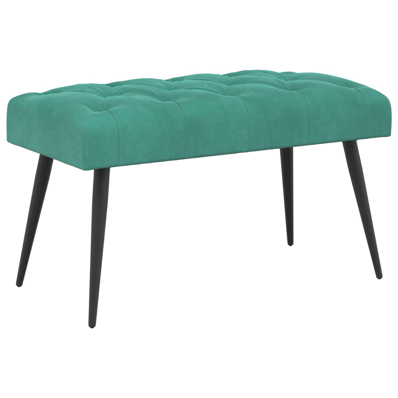 Klupa s gumbastim tkanjem Tirkizna 80 x 40 x 46 cm Baršun