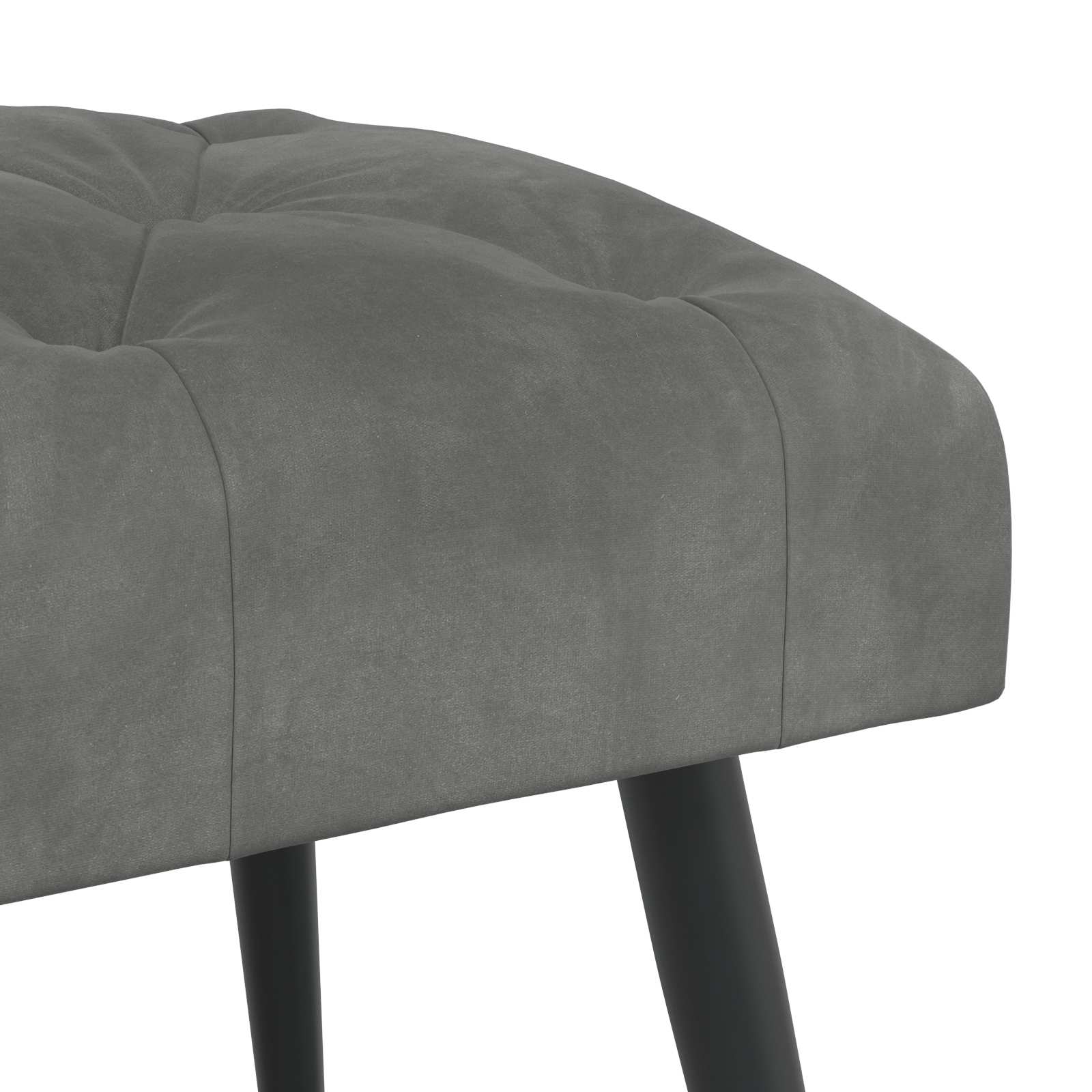 Klupa s gumbastim tkanjem Tamnosiva 110 x 40 x 46 cm Baršun