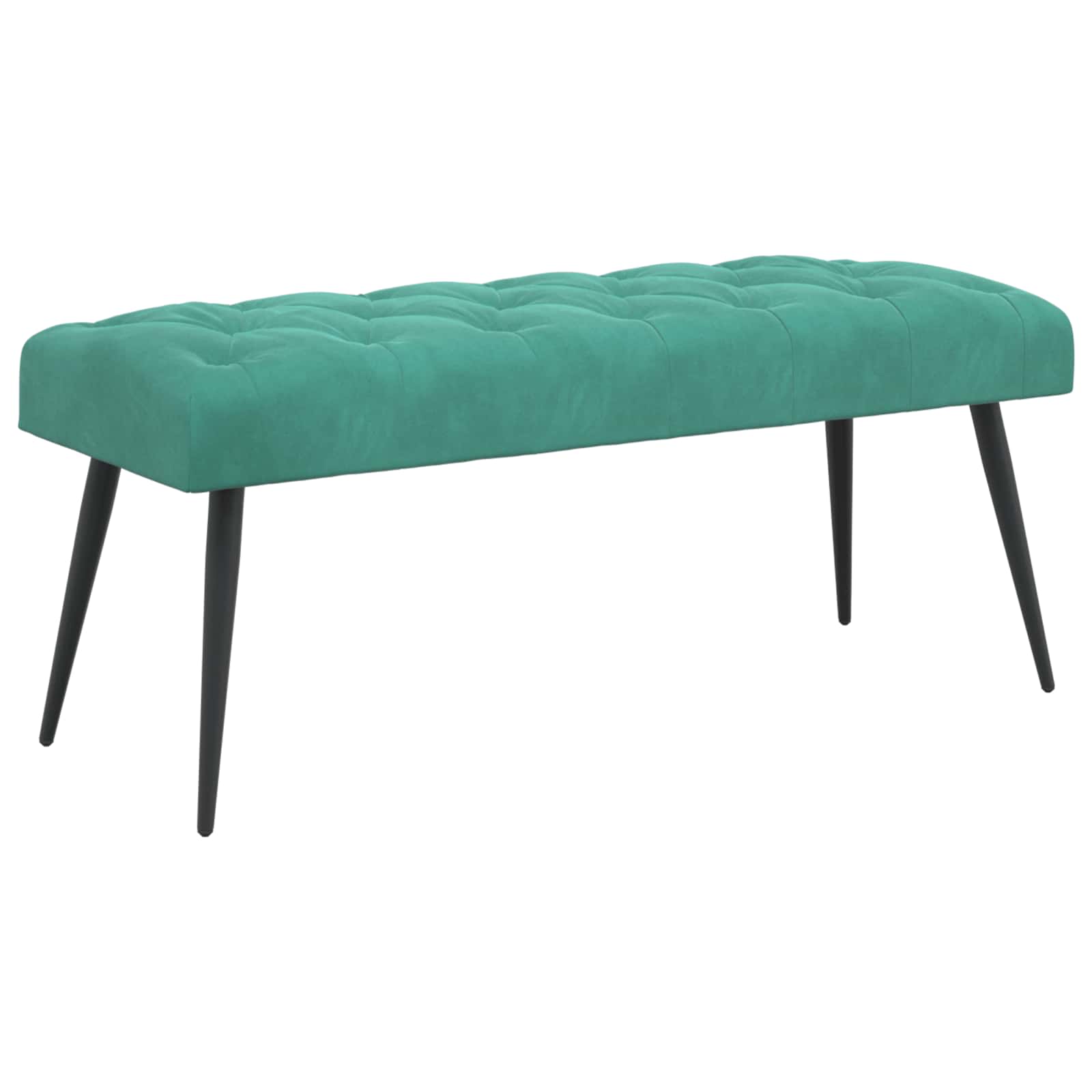 Klupa s gumbastim tkanjem Tirkizna 110 x 40 x 46 cm Baršun