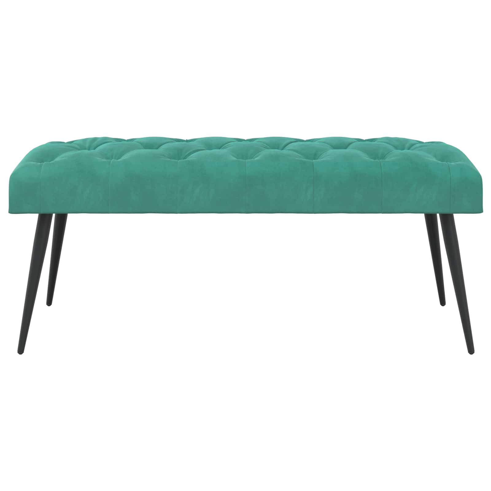 Klupa s gumbastim tkanjem Tirkizna 110 x 40 x 46 cm Baršun