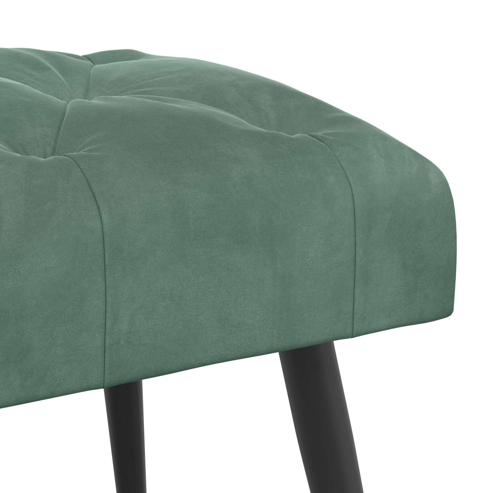 Klupa s gumbastim tkanjem Morska zelena 110 x 40 x 46 cm Baršun