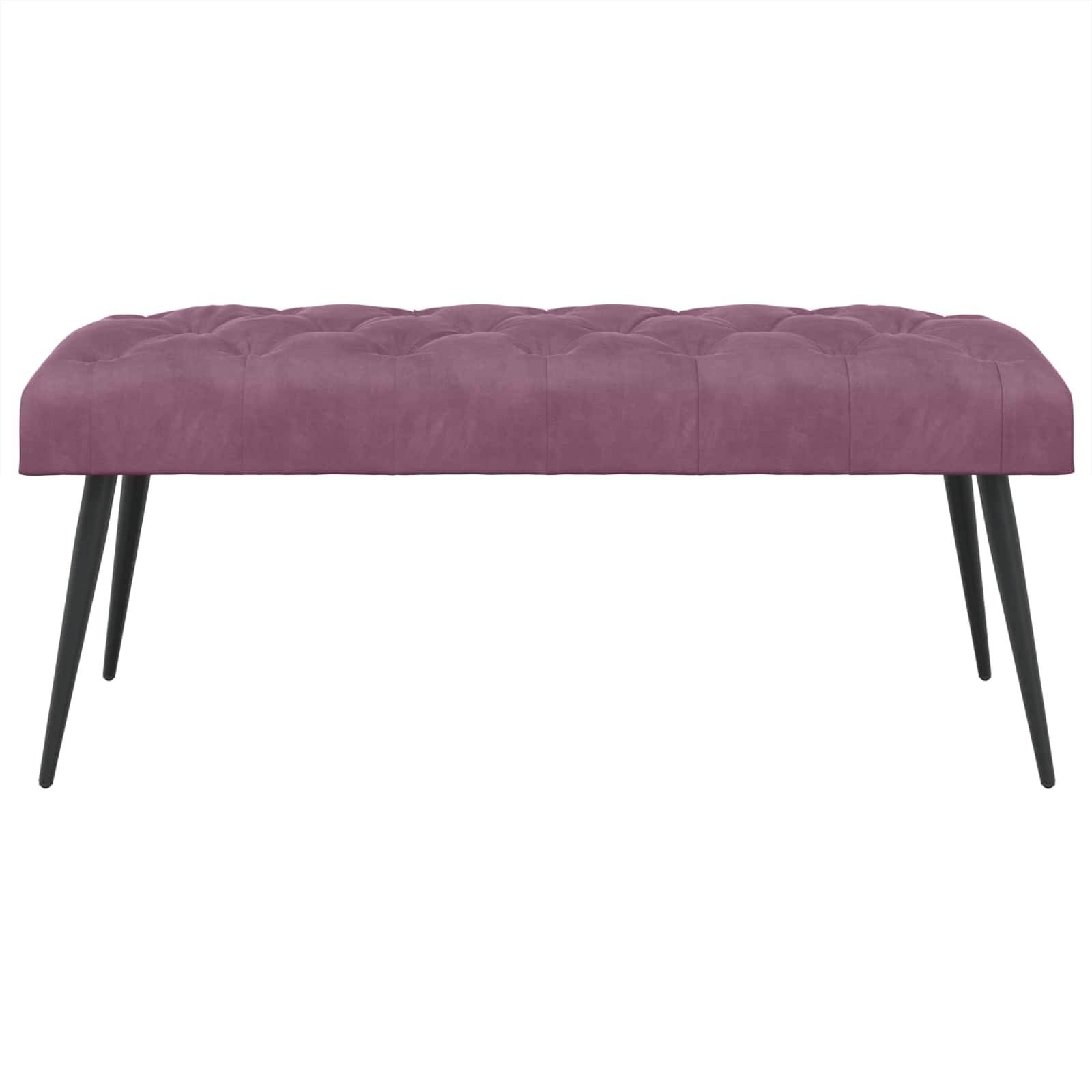 Klupa s gumbastim tkanjem Ljubičasta 110 x 40 x 46 cm Baršun