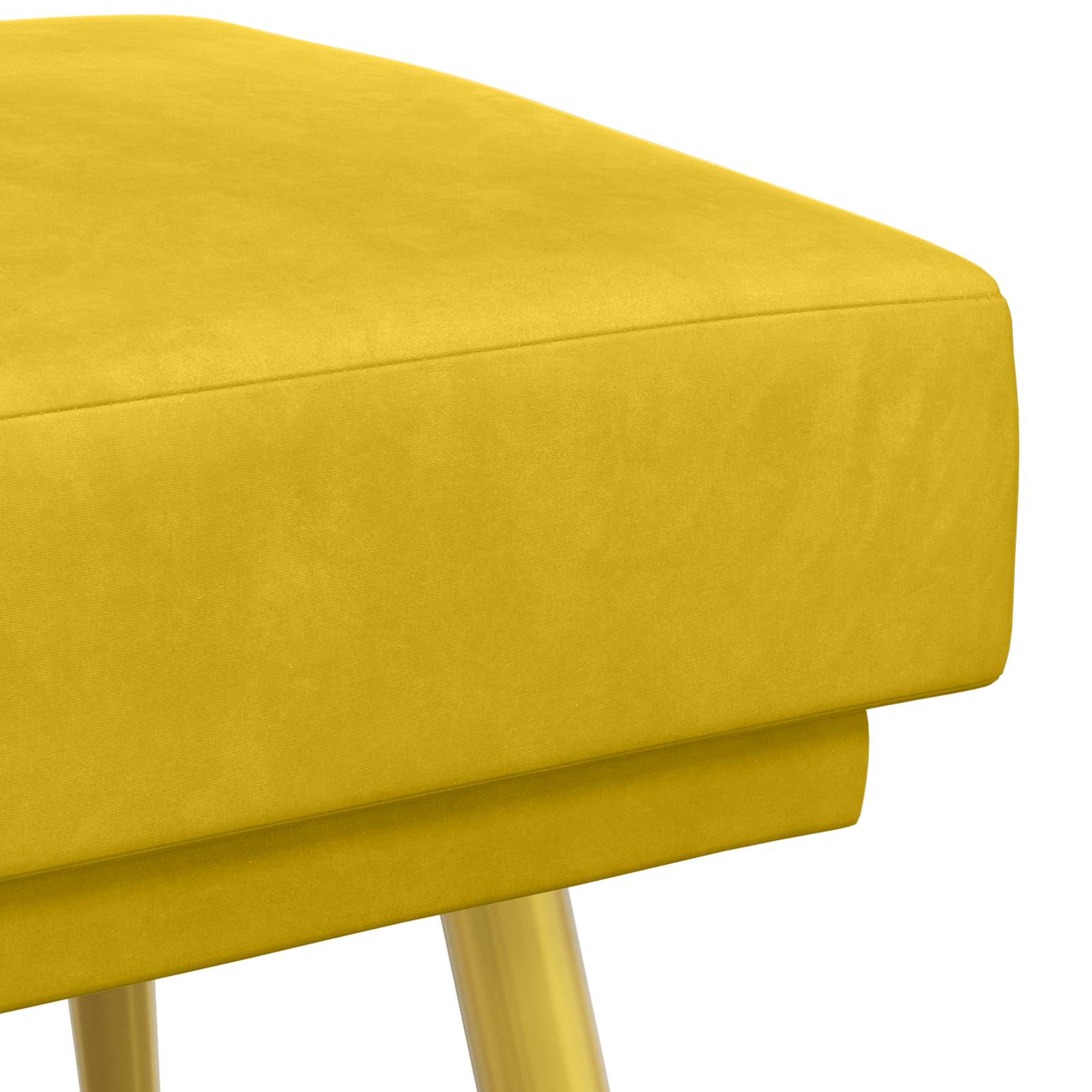 Klupa s dvostrukim slojem Žuta 120 x 45 x 46 cm Baršun
