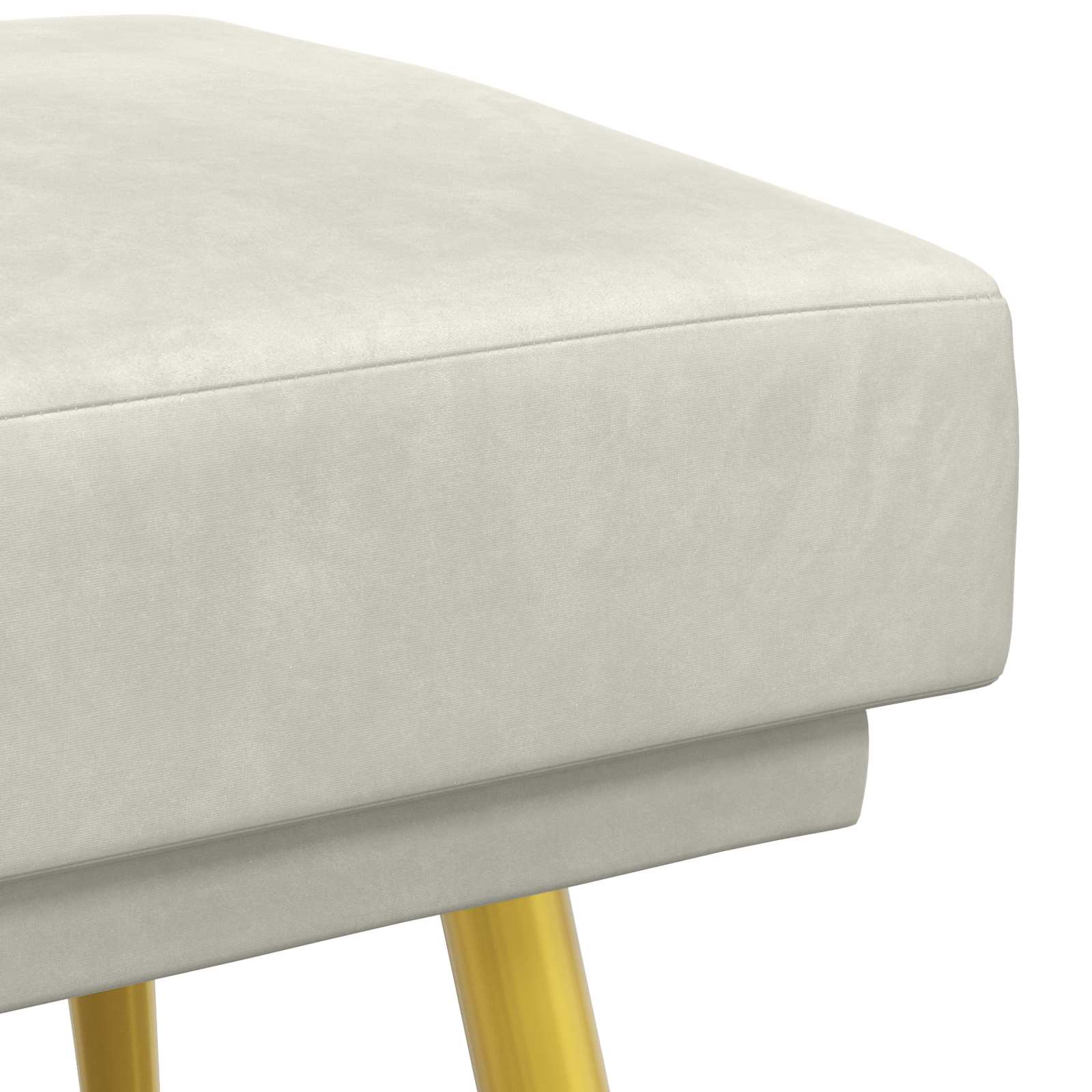 Klupa s dvostrukim slojem Krem 120 x 45 x 46 cm Baršun